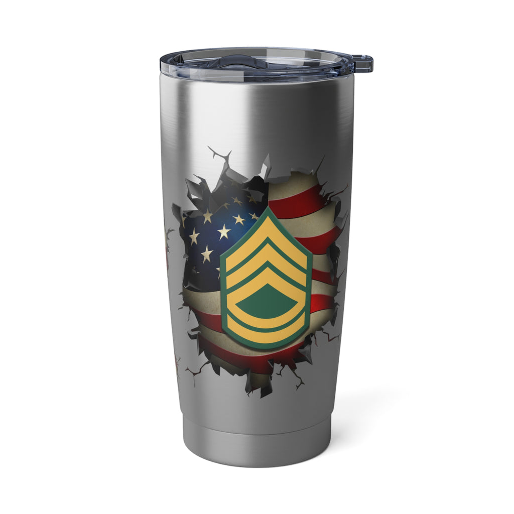 US Army E-7 Sergeant First Class E7 SFC Noncommissioned Officer Ranks 3D Break Effect Vagabond 20oz Tumbler