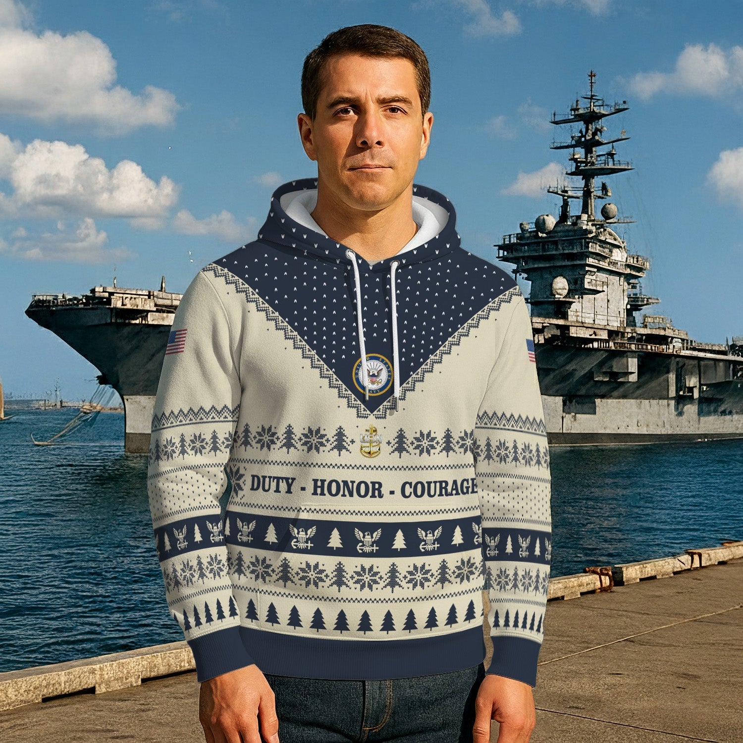 Personalized US Navy 3D All Over Print Hoodie TH3D01