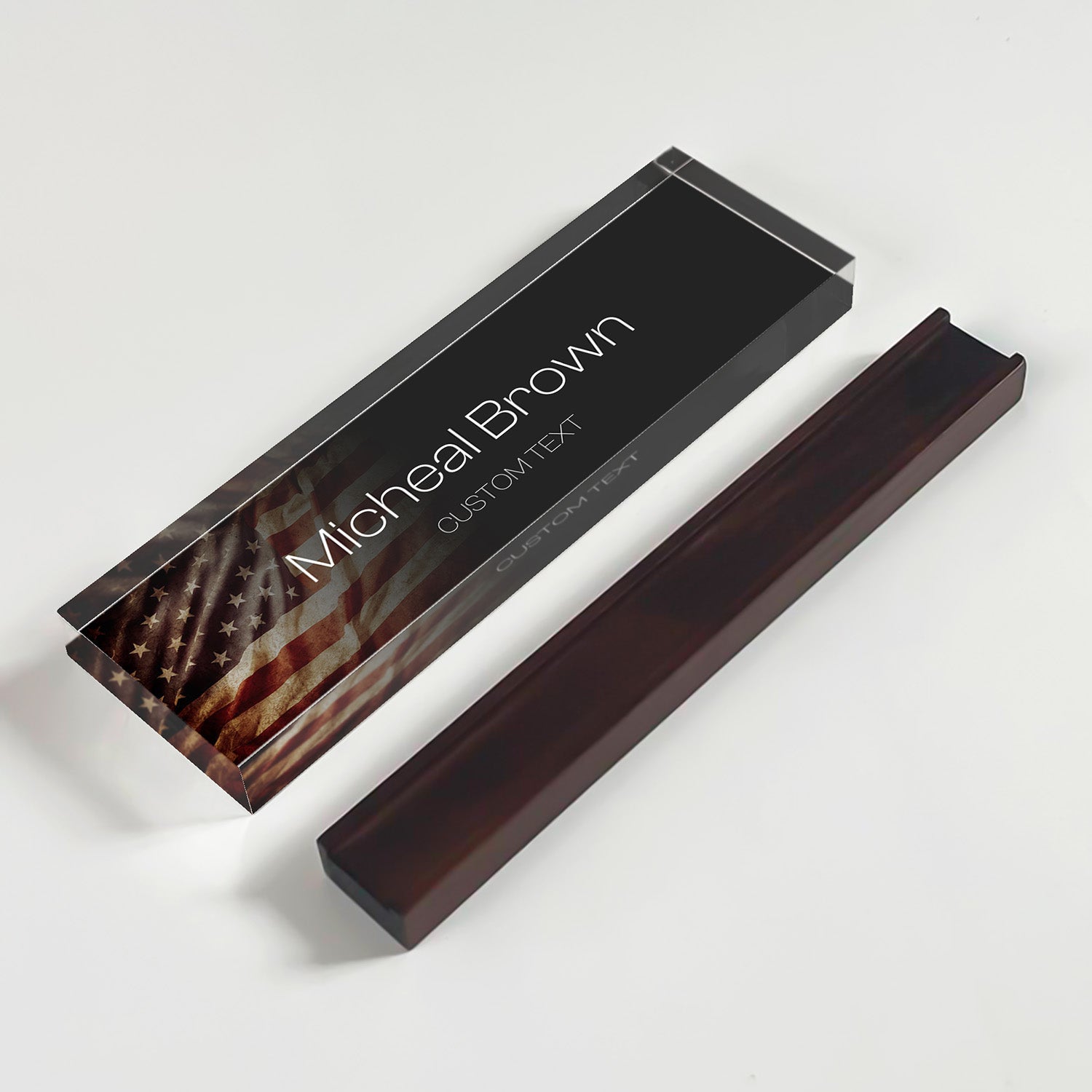 Military Service Acrylic Plaque – Custom Name & Rank Gift