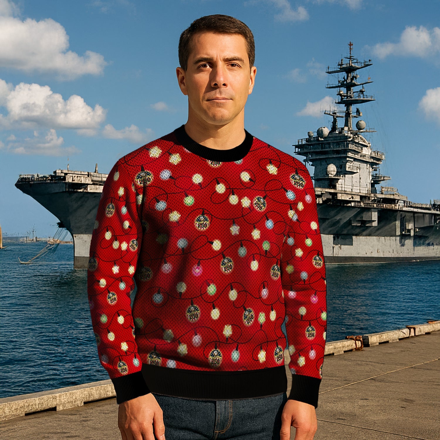 US Navy Christmas Ugly Sweater