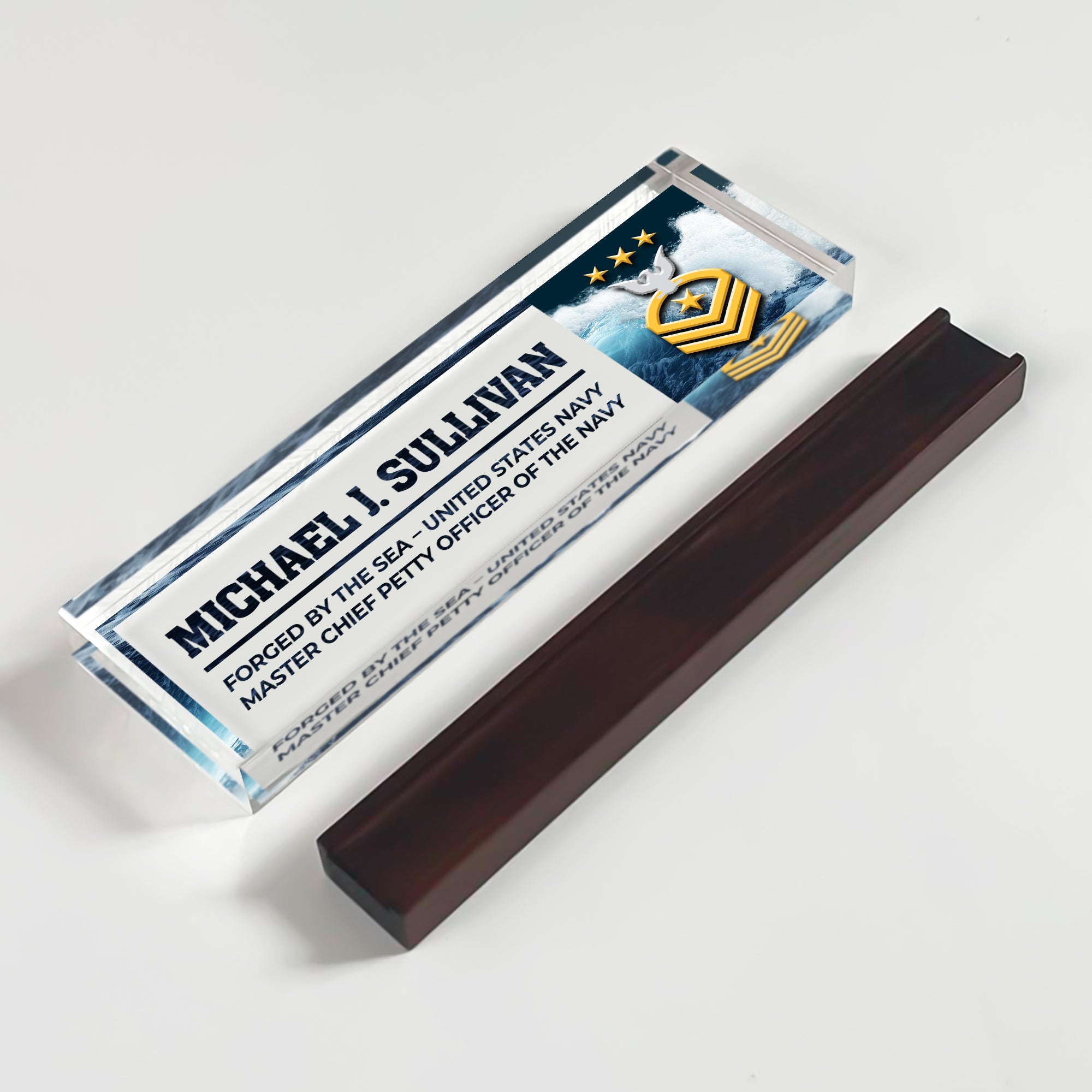 Custom US Navy Desk Plaque – Personalized Service Tribute