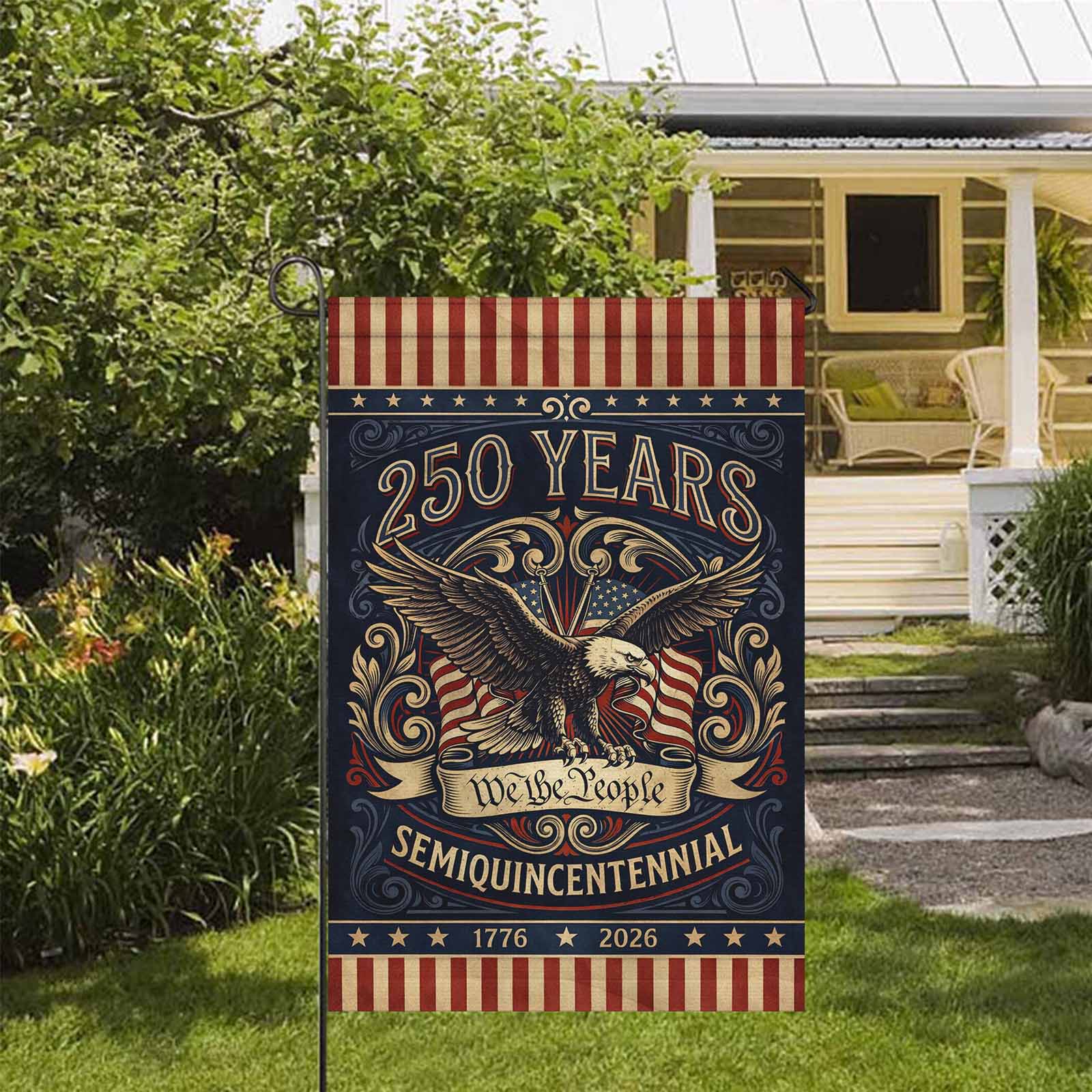 America 250 Garden Flag 1776-2026 We The People Semiquincentennial