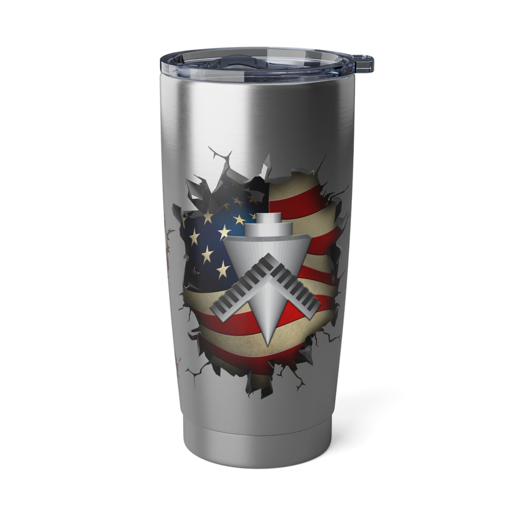 US Navy Builder Navy BU 3D Break Effect Vagabond 20oz Tumbler