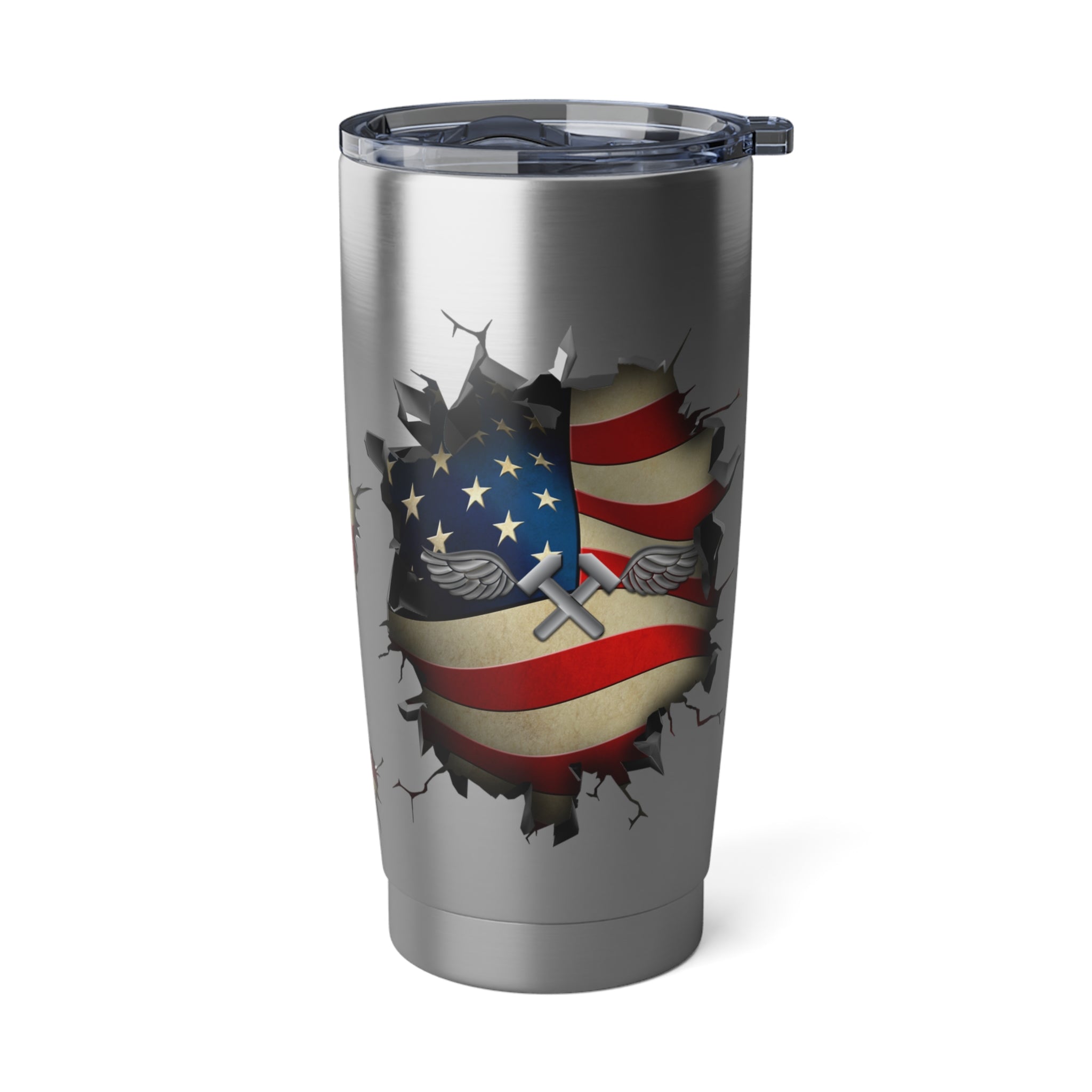 US Navy Aviation Structural Mechanic Navy AM 3D Break Effect Vagabond 20oz Tumbler