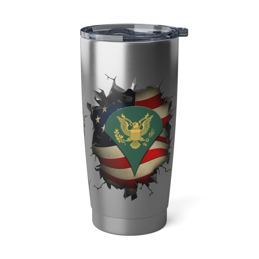 US Army E-4 SPC E4 Specialist Ranks 3D Break Effect Vagabond 20oz Tumbler