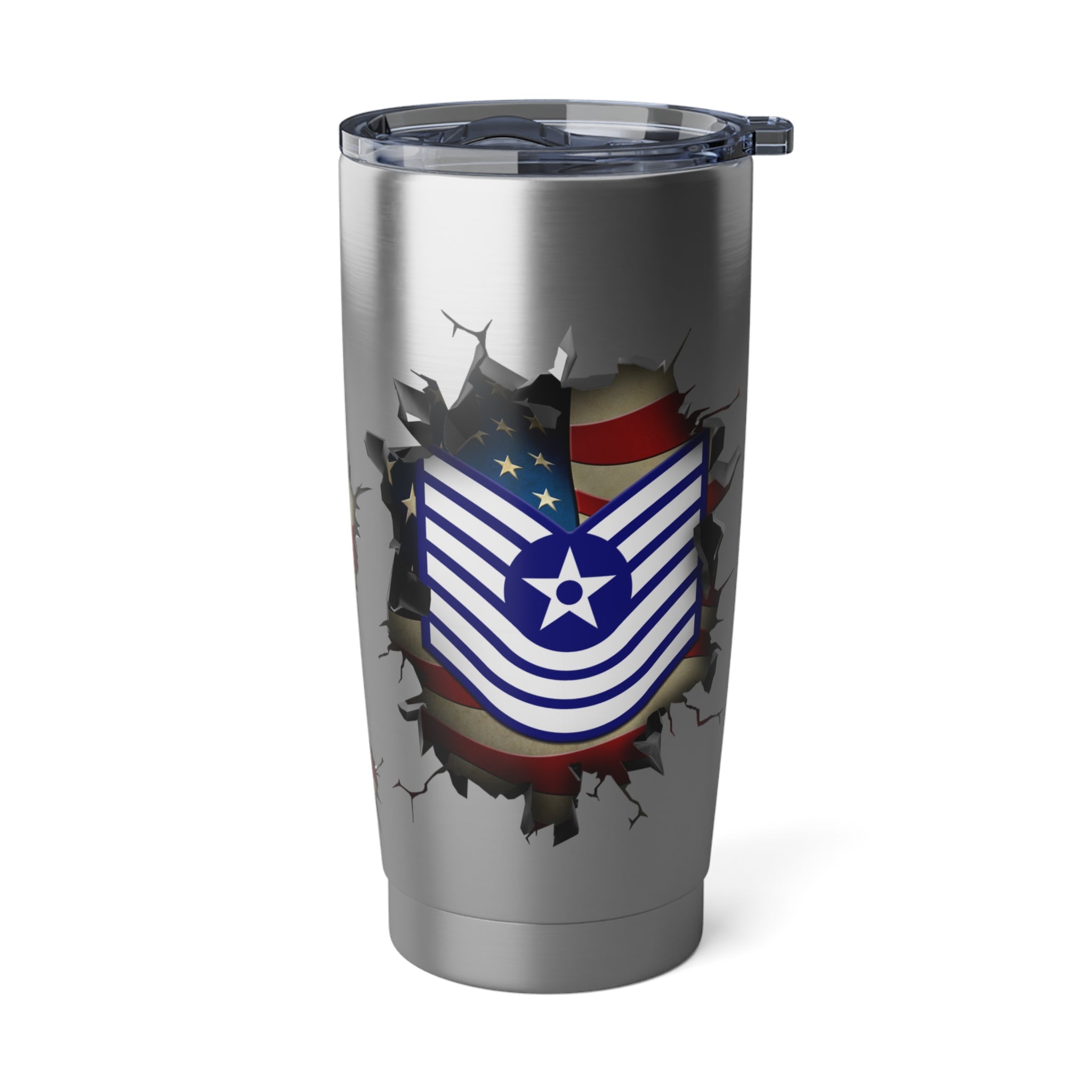 US Air Force E-7 Old Style Rank 3D Break Effect Vagabond 20oz Tumbler