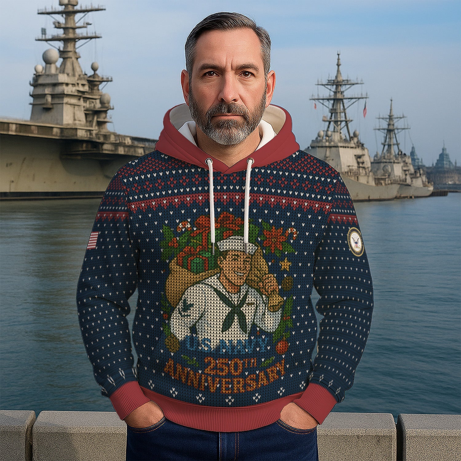 Personalized US Navy 3D All Over Print Hoodie TH3D02