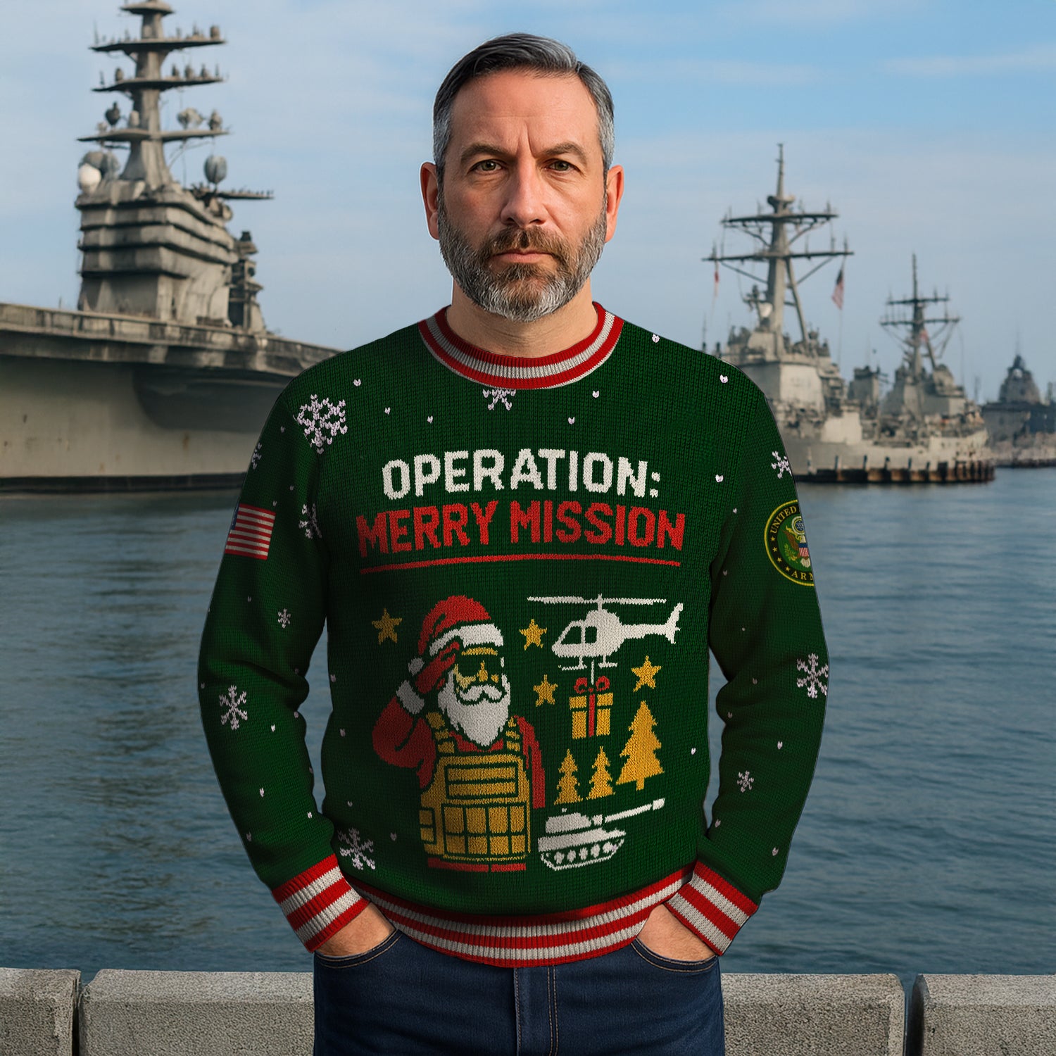 Operation Merry Mission Christmas Ugly Christmas Sweater