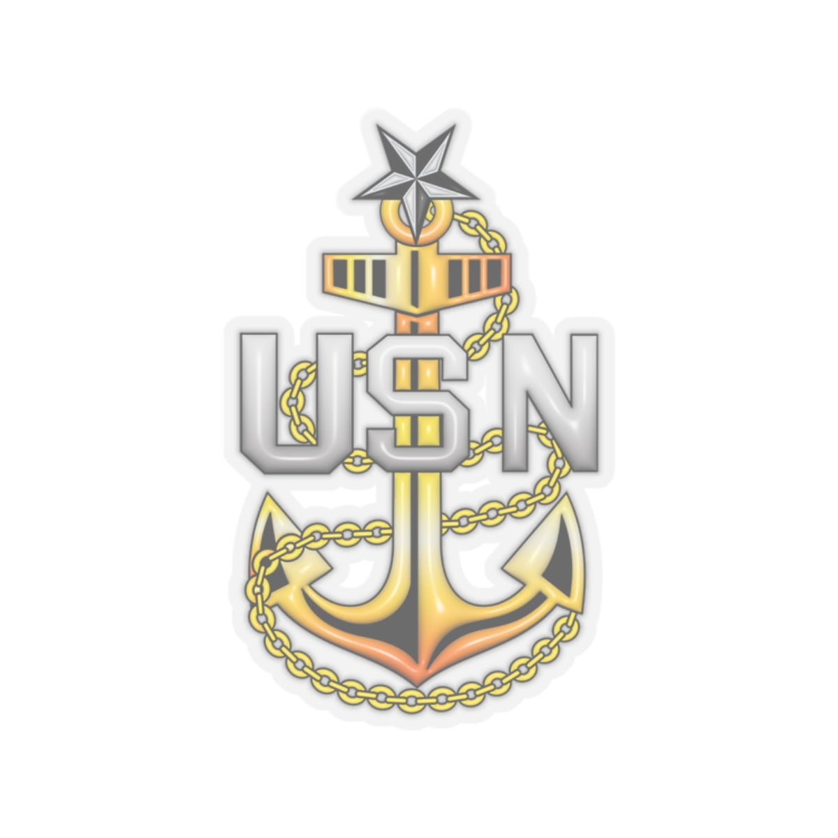 US Navy E-8 SCPO 3D Effect Stickers