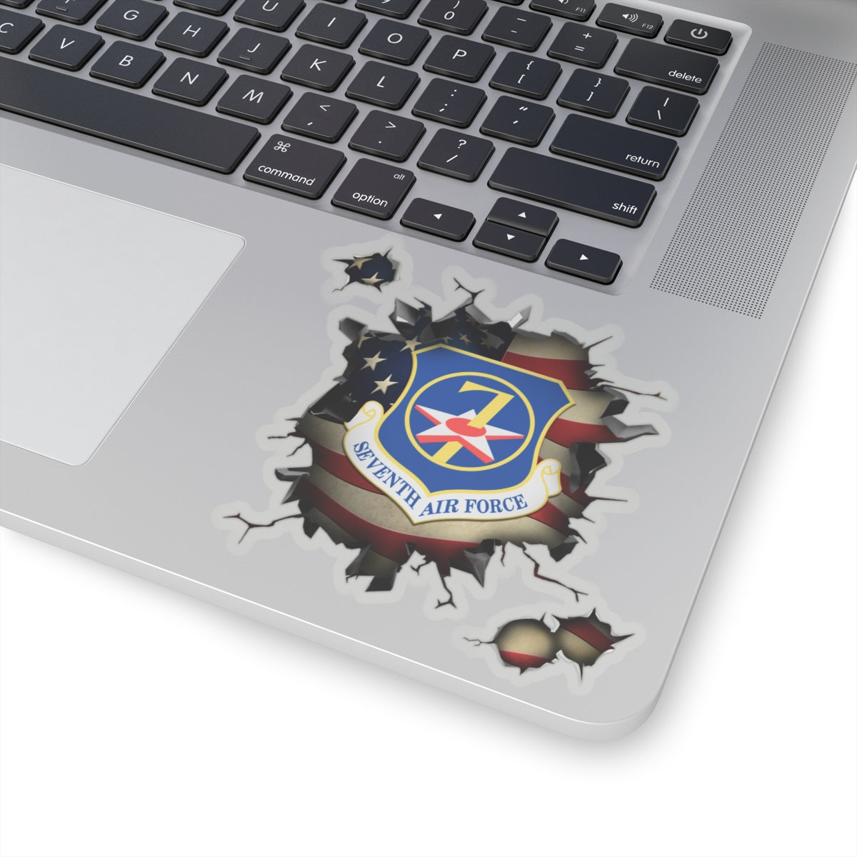 US Air Force Seventh Air Force 3D Break Effect Stickers