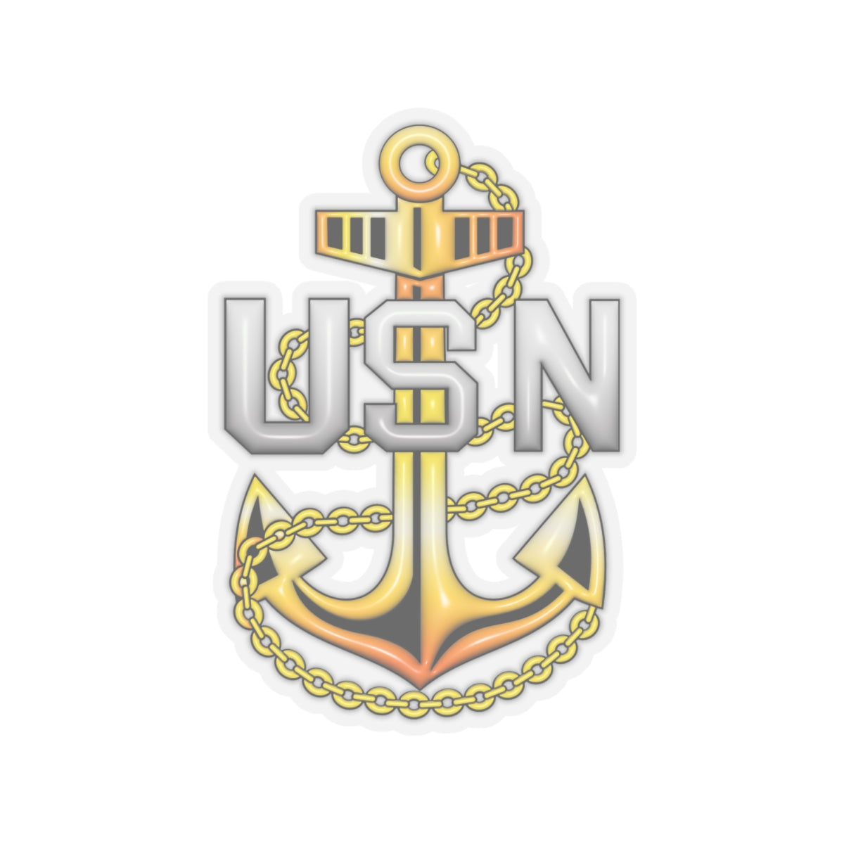 US Navy E-7 CPO 3D Effect Stickers