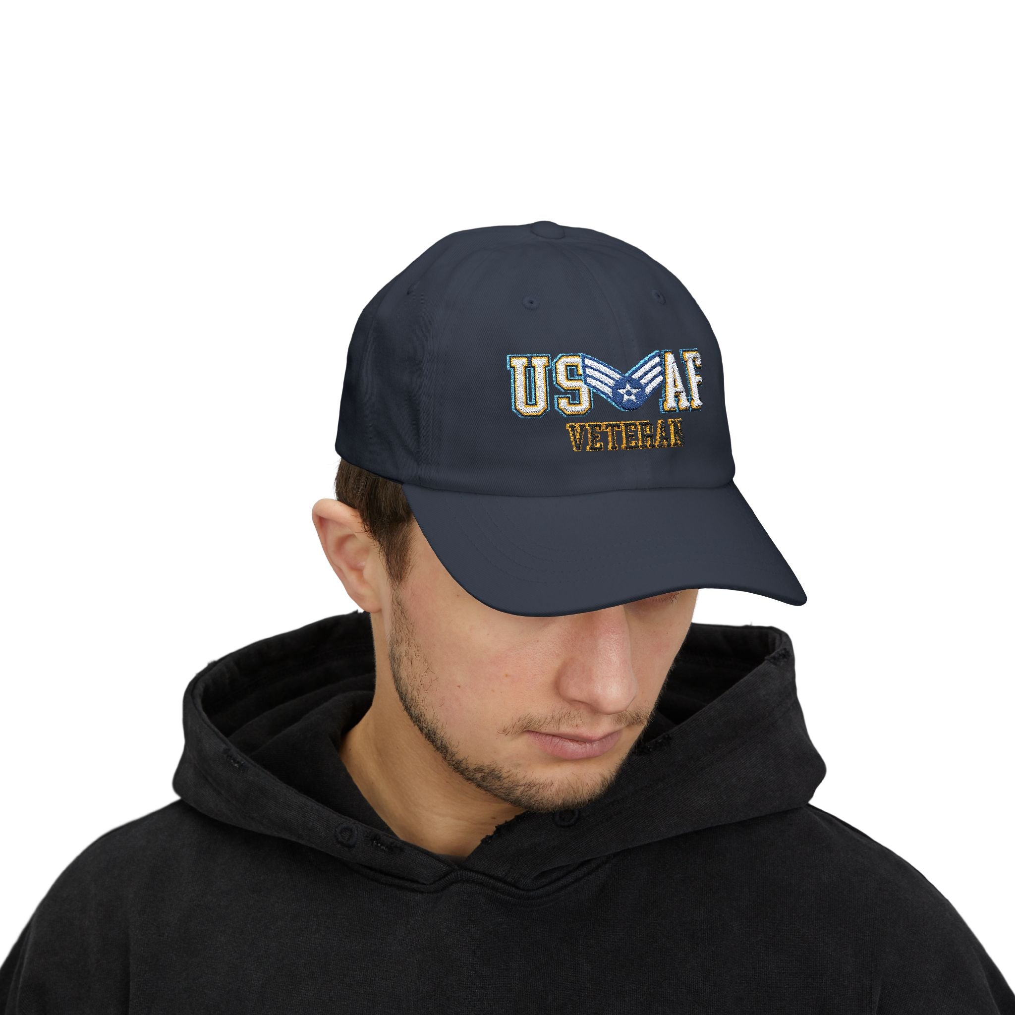 US Air Force E-4 Senior Airman SrA E4 Enlisted Airman Veteran Embroidered Classic Dad Cap