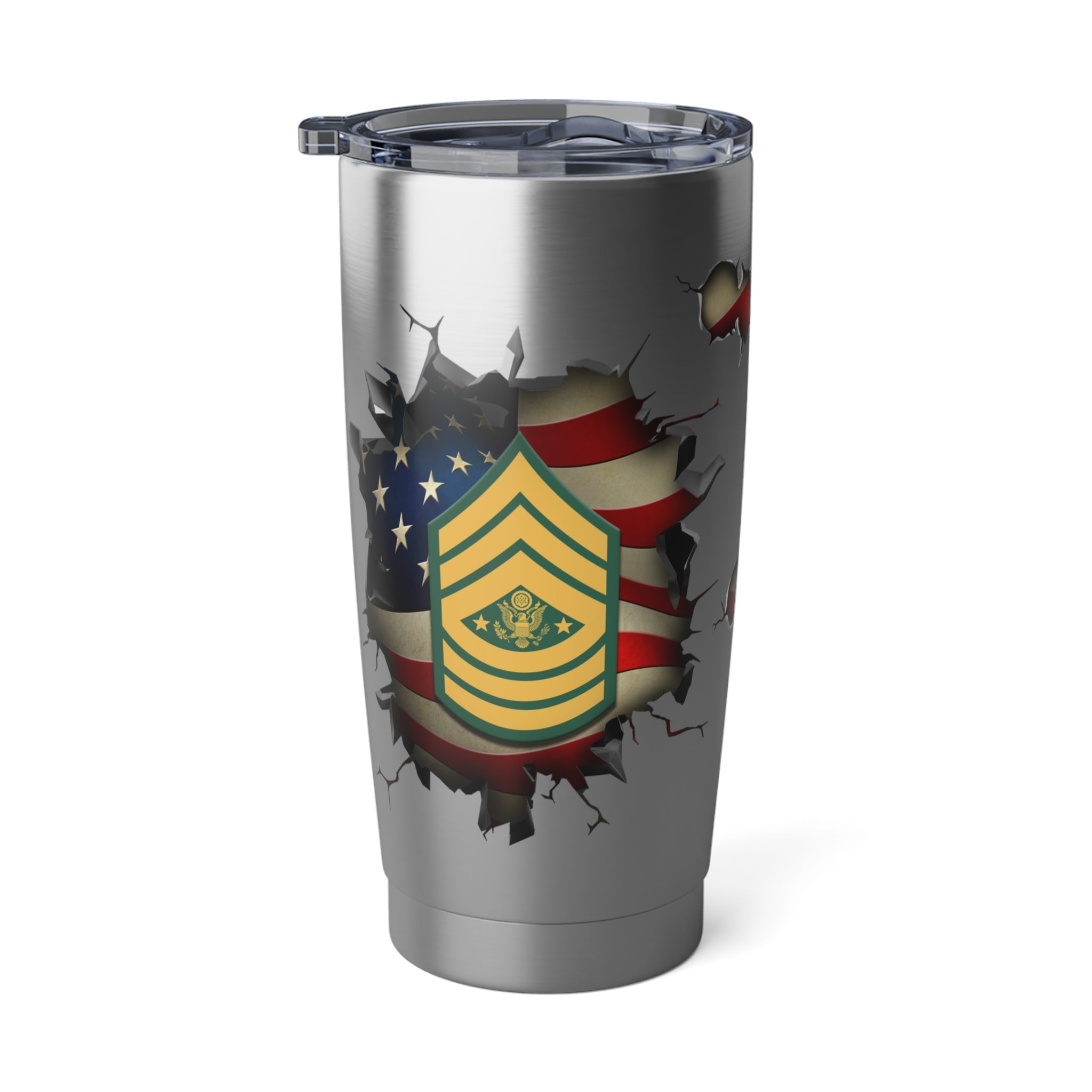 US Army E-9 Sergeant Major of the Army E9 SMA Noncommissioned Officer 3D Break Effect Vagabond 20oz Tumbler