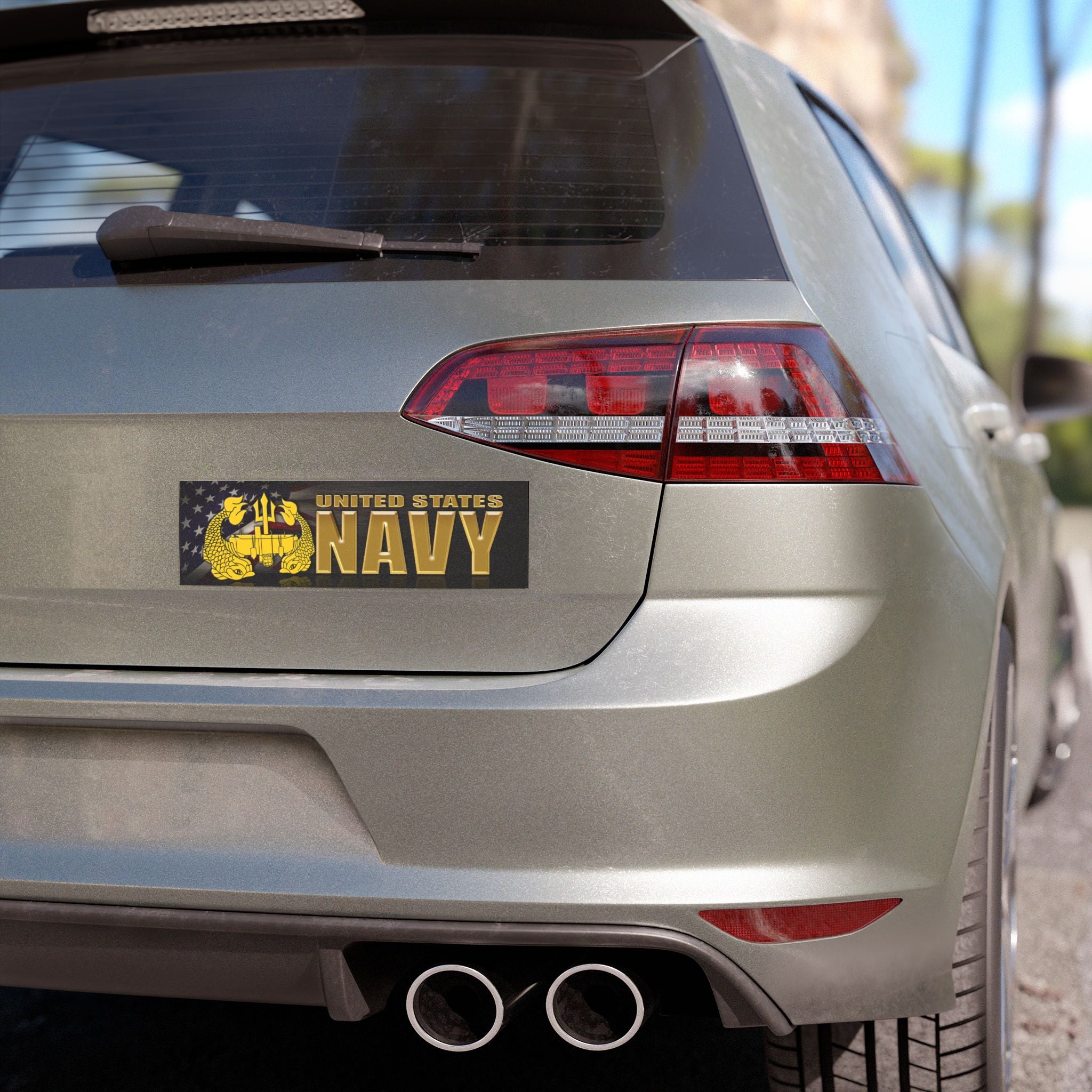 US Navy Deep Submergence Officer Badge Car Magnets