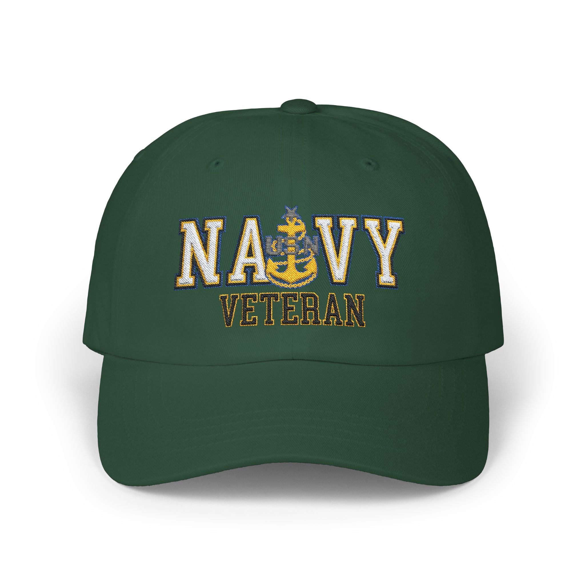 US Navy E-8 Senior Chief Petty Officer E8 SCPO Senior Noncommissioned Officer Collar Device  Veteran Embroidered Classic Dad Hat