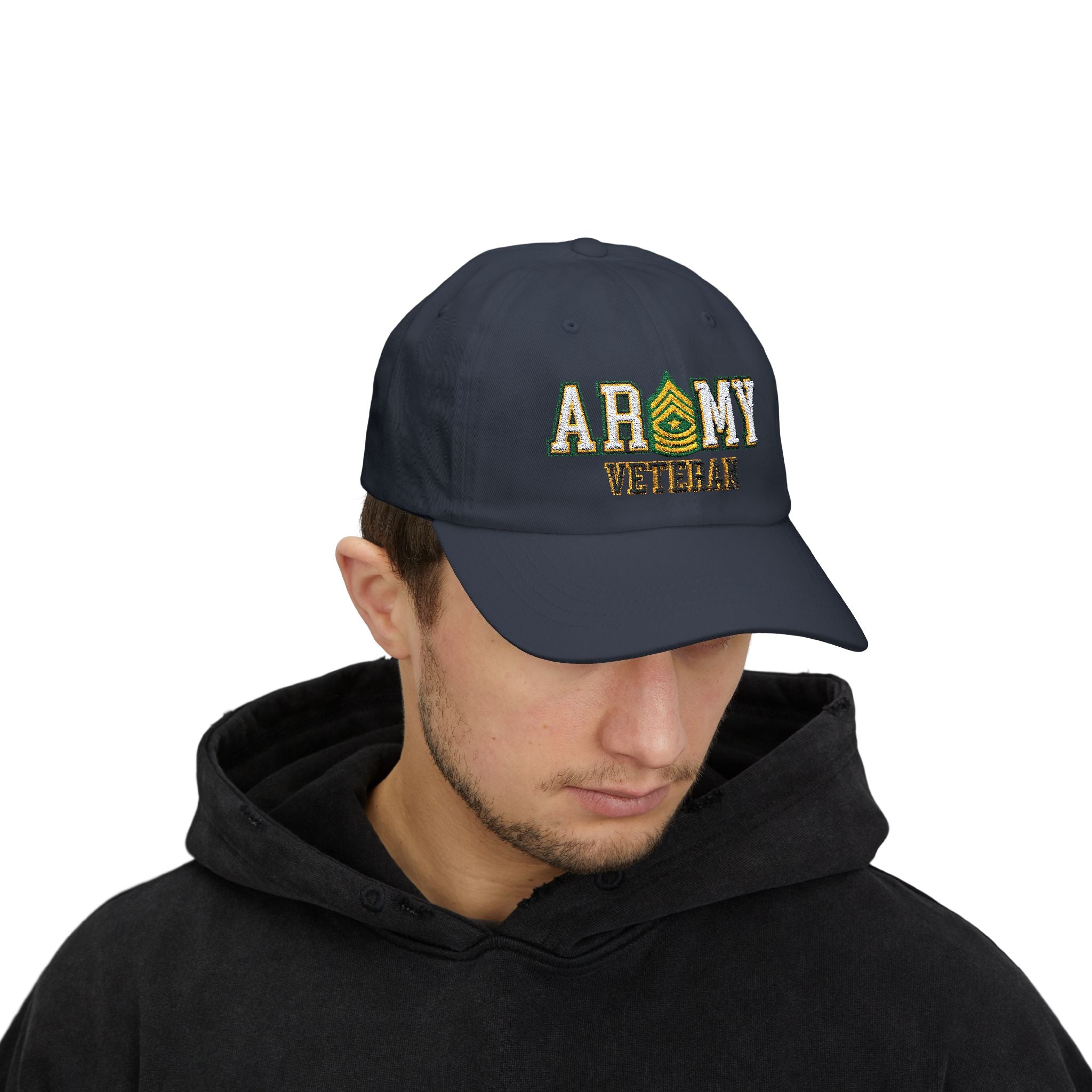 US Army E-9 Sergeant Major E9 SGM Noncommissioned Officer Veteran Embroidered Classic Dad Cap