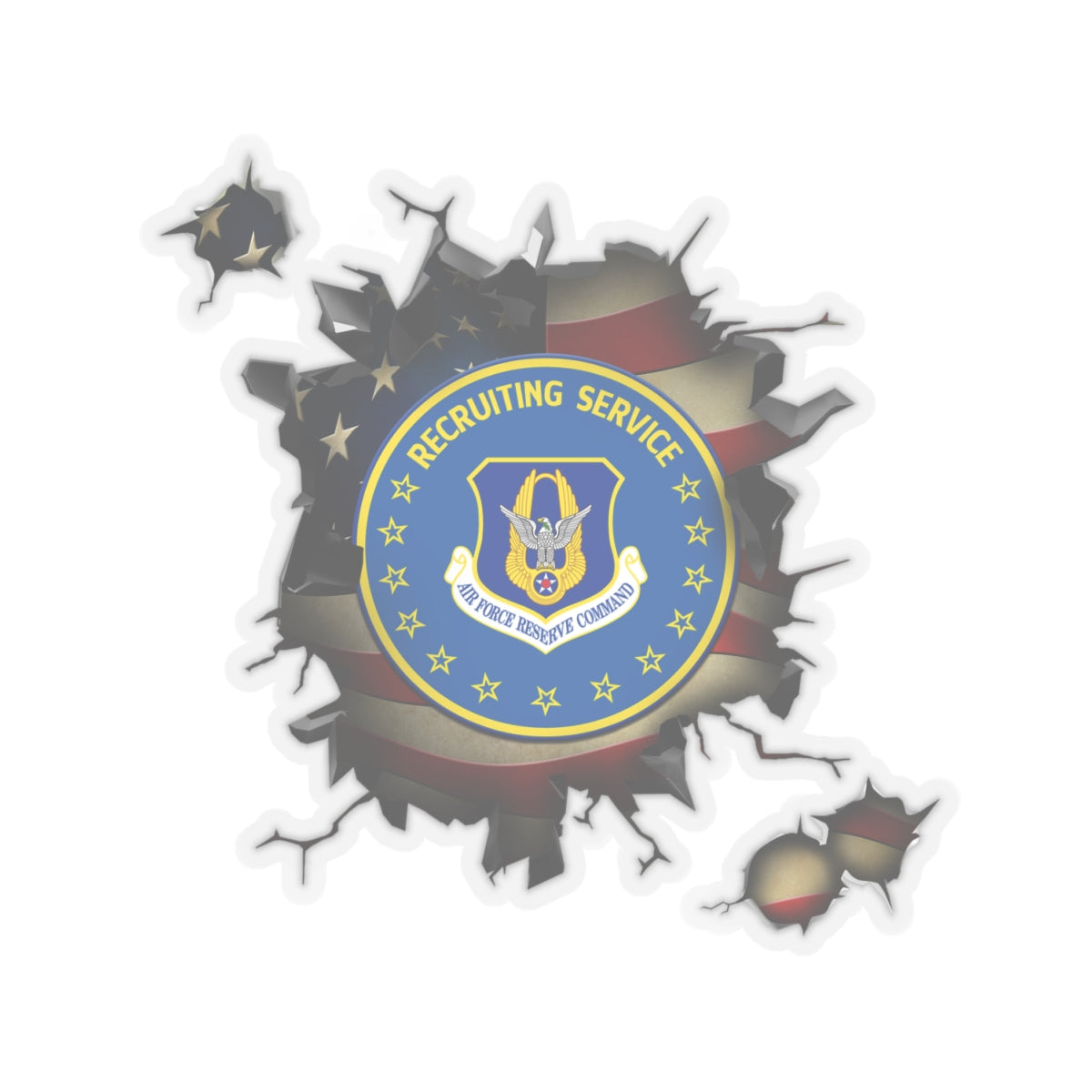 US air force reserve recruiting service 3D Break Effect Stickers