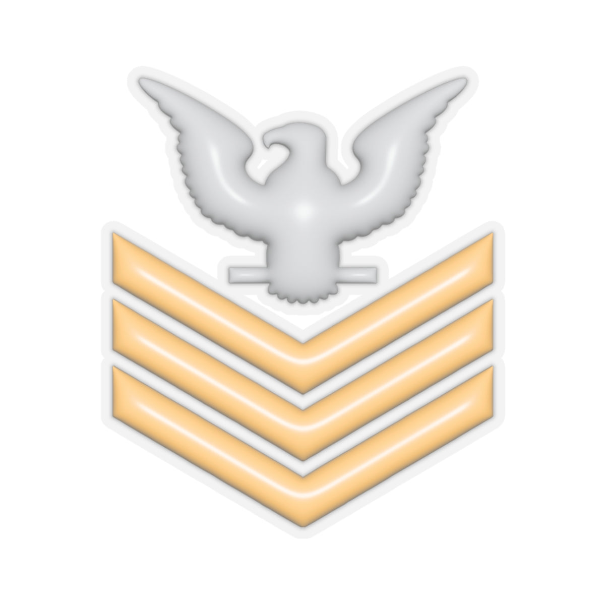 US Navy E-6 Gold Stripe 3D Effect Stickers