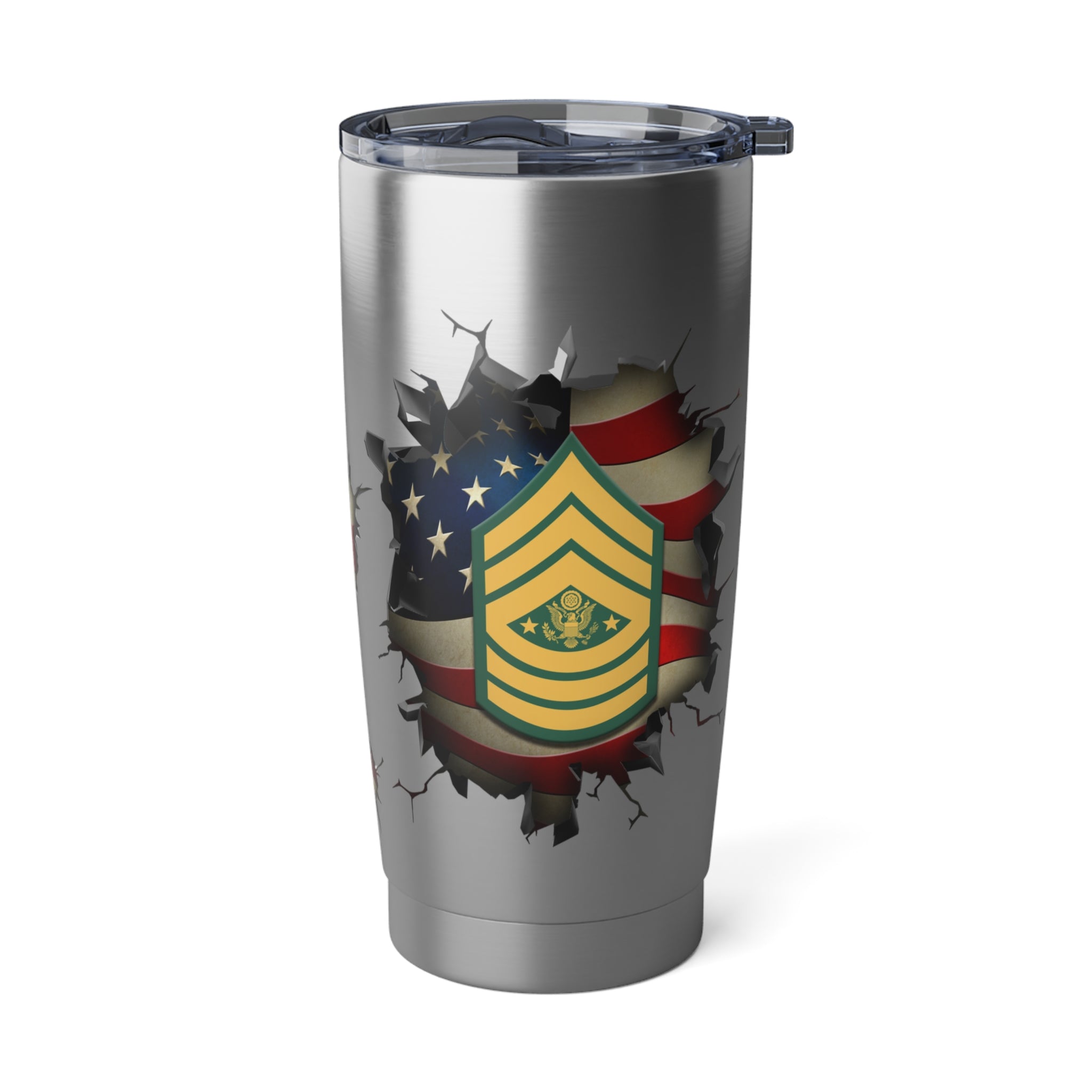 US Army E-9 Sergeant Major of the Army E9 SMA Noncommissioned Officer 3D Break Effect Vagabond 20oz Tumbler