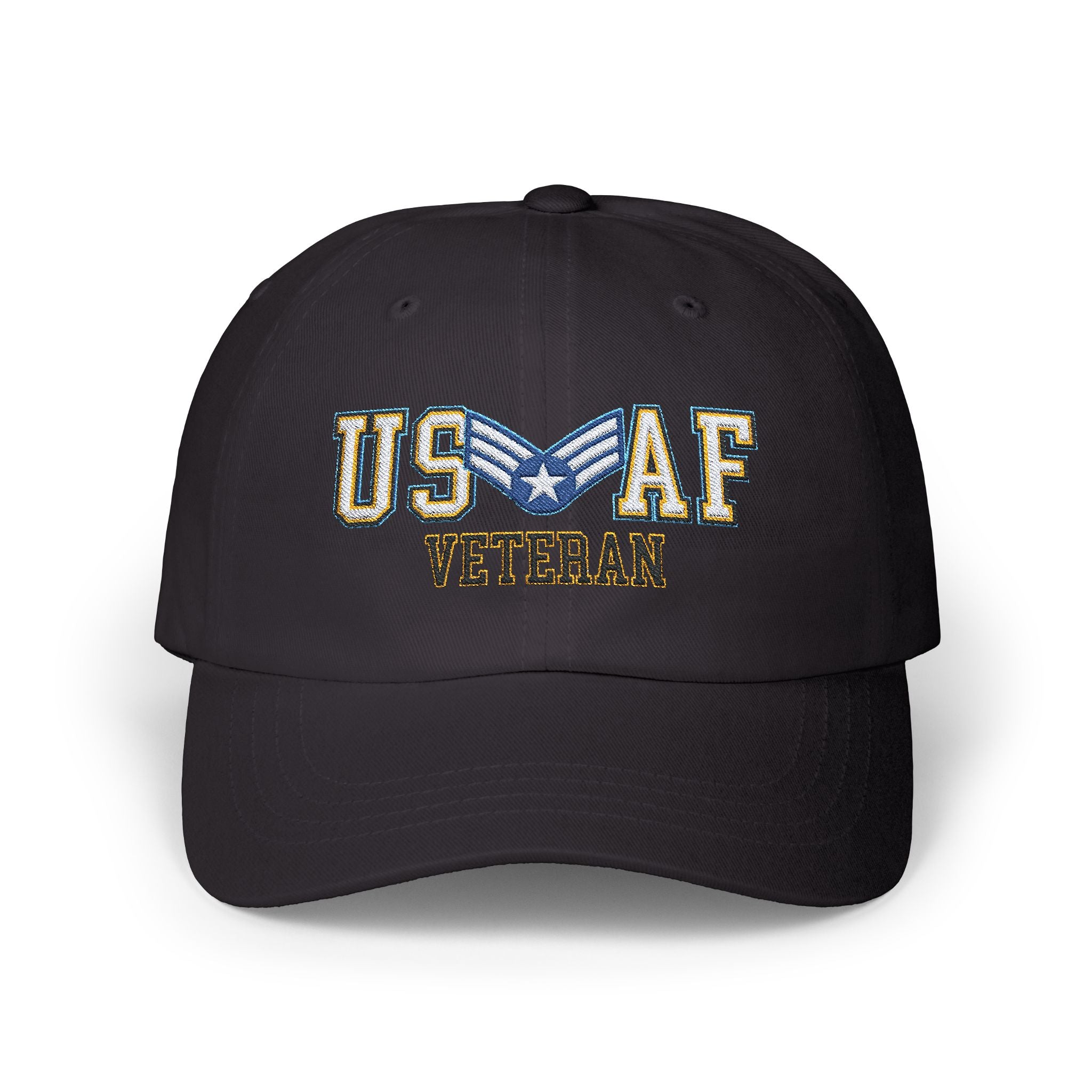 US Air Force E-4 Buck Sergeant Veteran Embroidered Classic Dad Cap