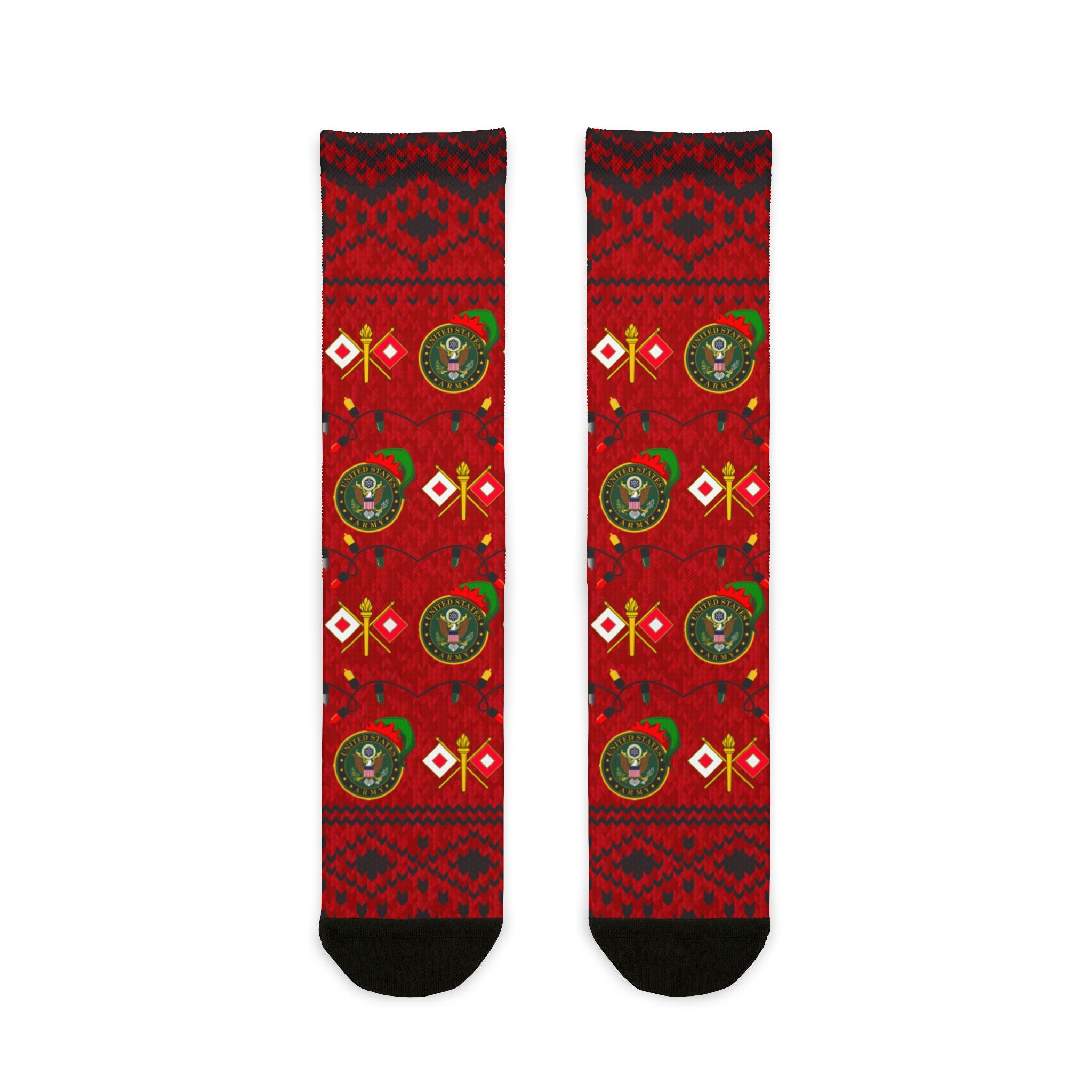 Custom US Military Ranks/Insignia All Over Prints Sublimation Crew Socks JSK02