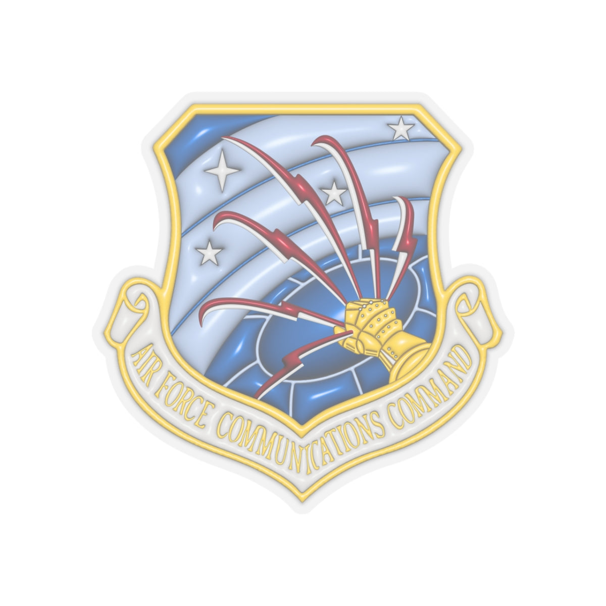 US Air Force Communications Command 3D Effect Stickers