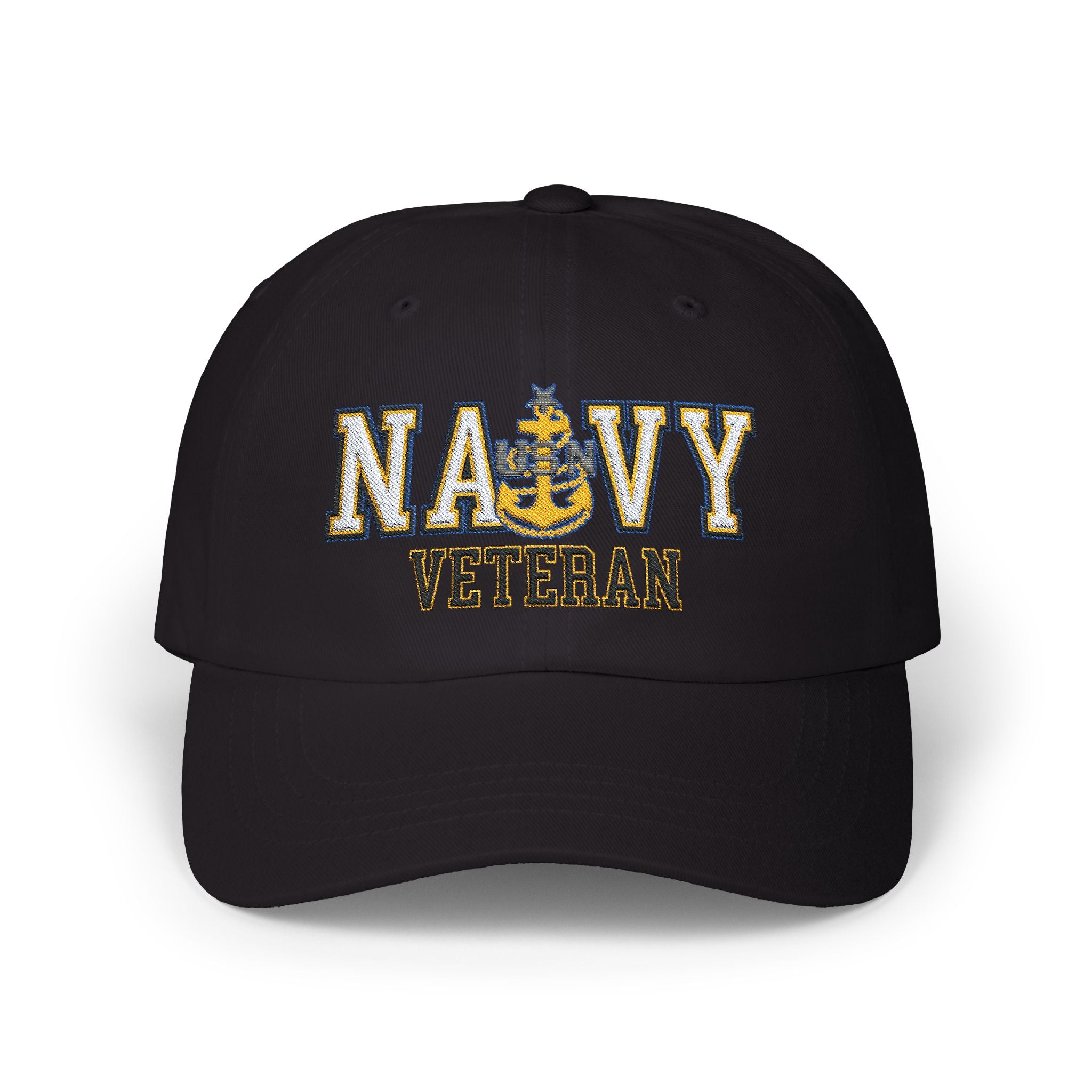 US Navy E-8 Senior Chief Petty Officer E8 SCPO Senior Noncommissioned Officer Collar Device  Veteran Embroidered Classic Dad Hat