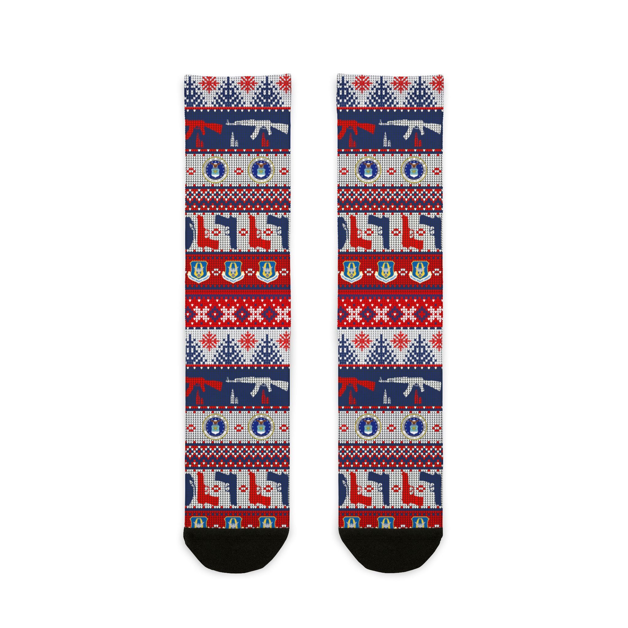 Custom US Military Ranks/Insignia All Over Prints Sublimation Crew Socks JSK01