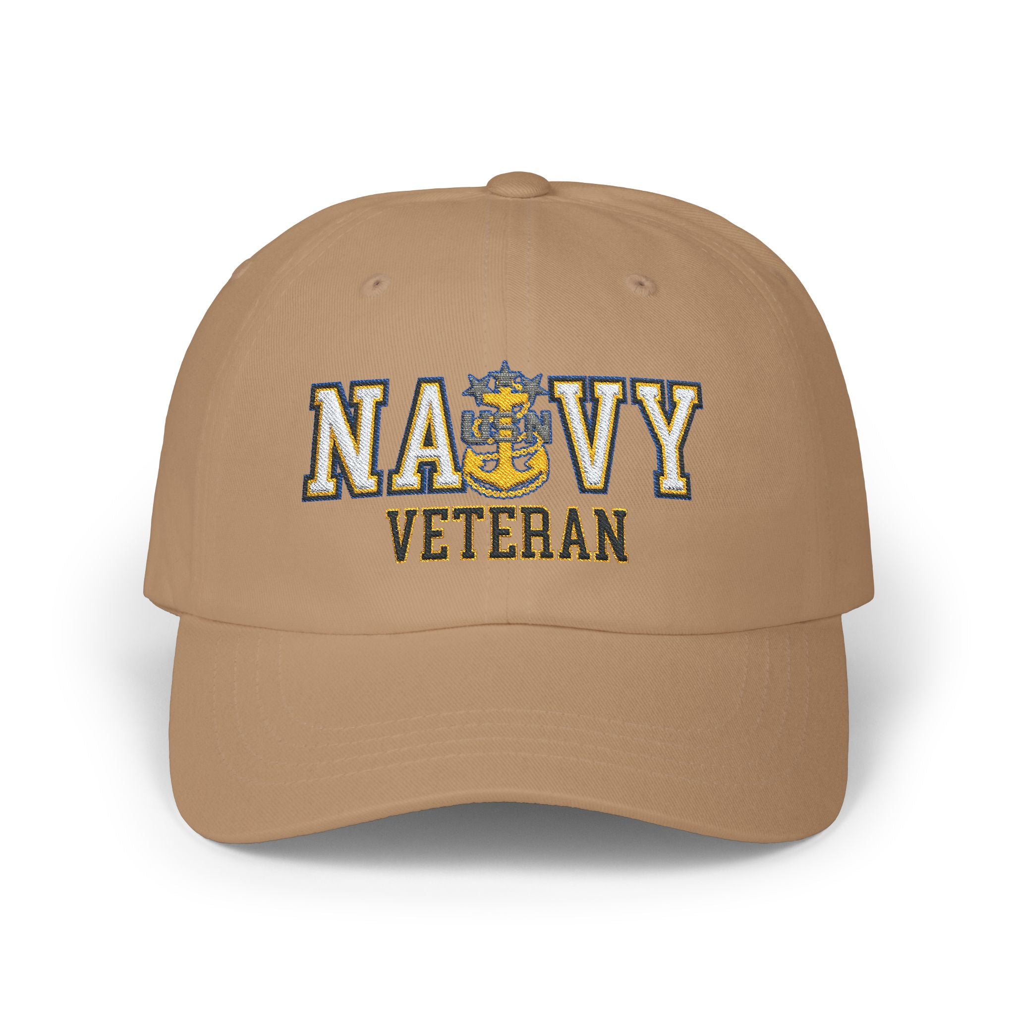 US Navy E-9 Master Chief Petty Officer Of The Navy E9 MCPON Senior Enlisted Advisor Collar Device  Veteran Embroidered Classic Dad Hat