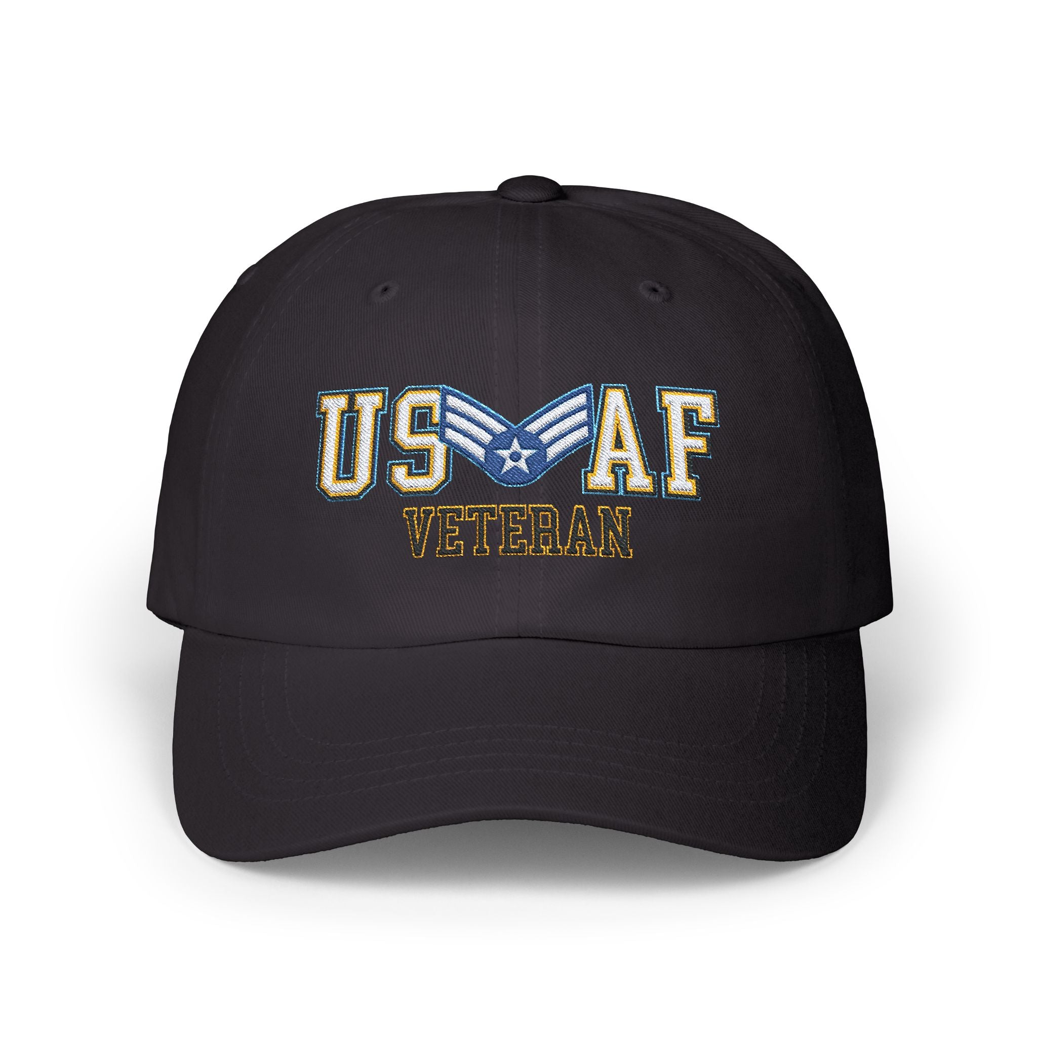 US Air Force E-4 Senior Airman SrA E4 Enlisted Airman Veteran Embroidered Classic Dad Cap