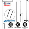 Garden Yard Flag Pole Holder Stand Metal 12"x18"