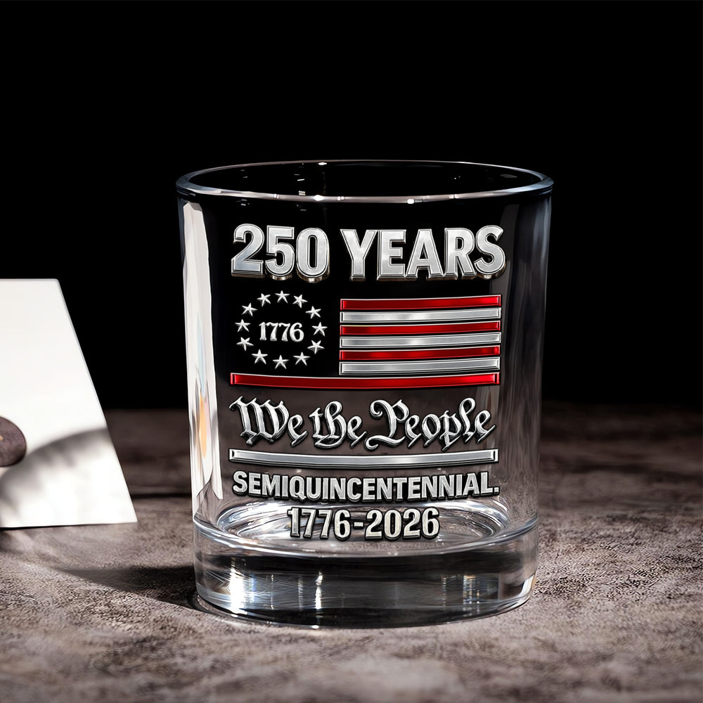 American Pride Whiskey Glass USA 250 Collector Gift