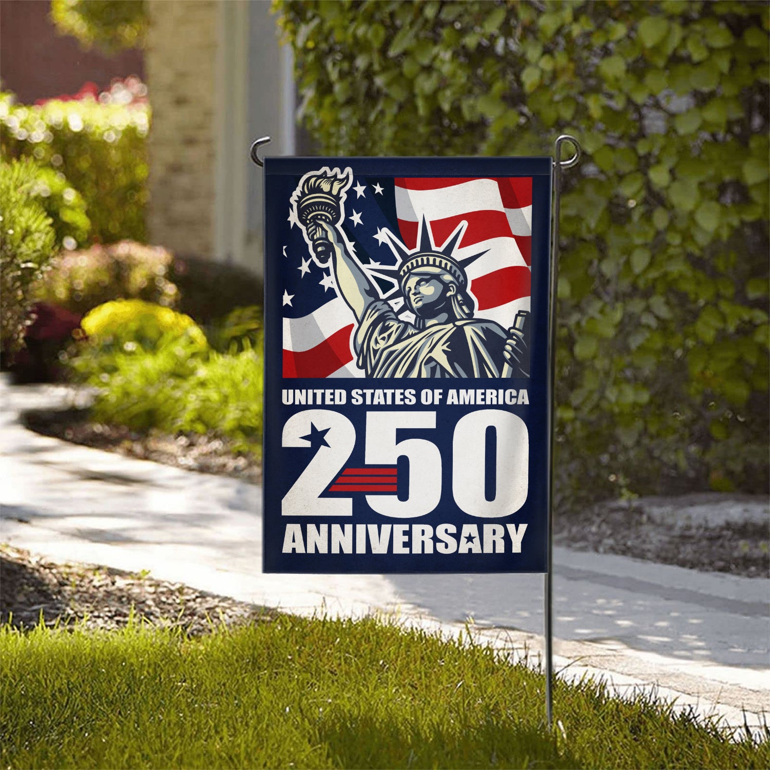 United States Of America 250 Anniversary Garden Flag 12''x18'' Twin-Side Printing