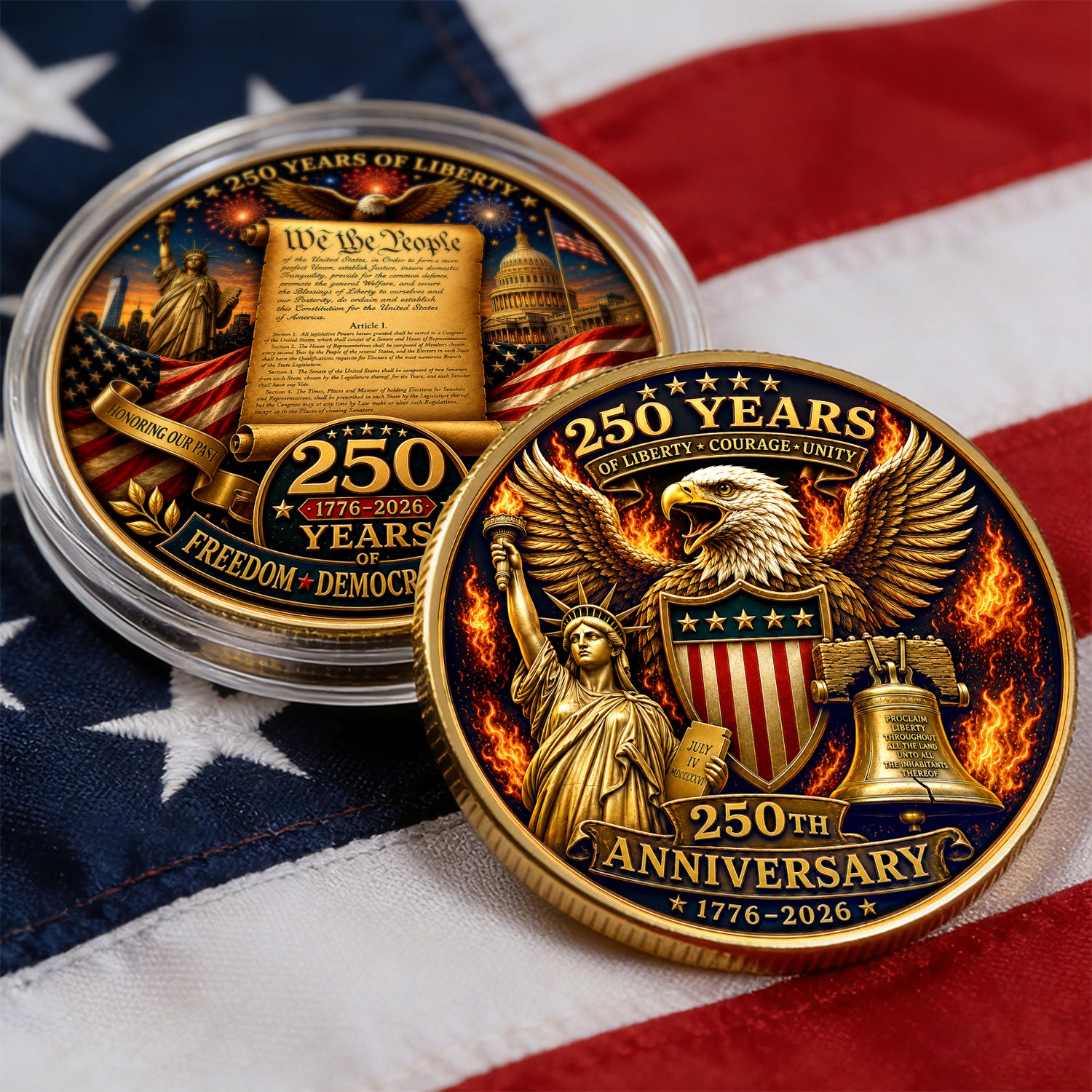 250th Anniversary America Challenge Coin 1776-2026