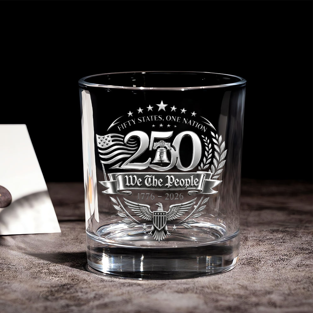 America 250 Patriotic Whiskey Glass Limited Edition