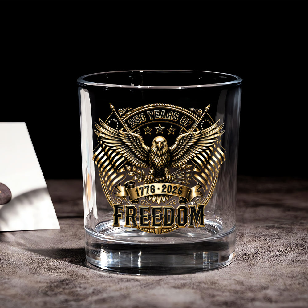 American Heritage Whiskey Glass USA Semiquincentennial