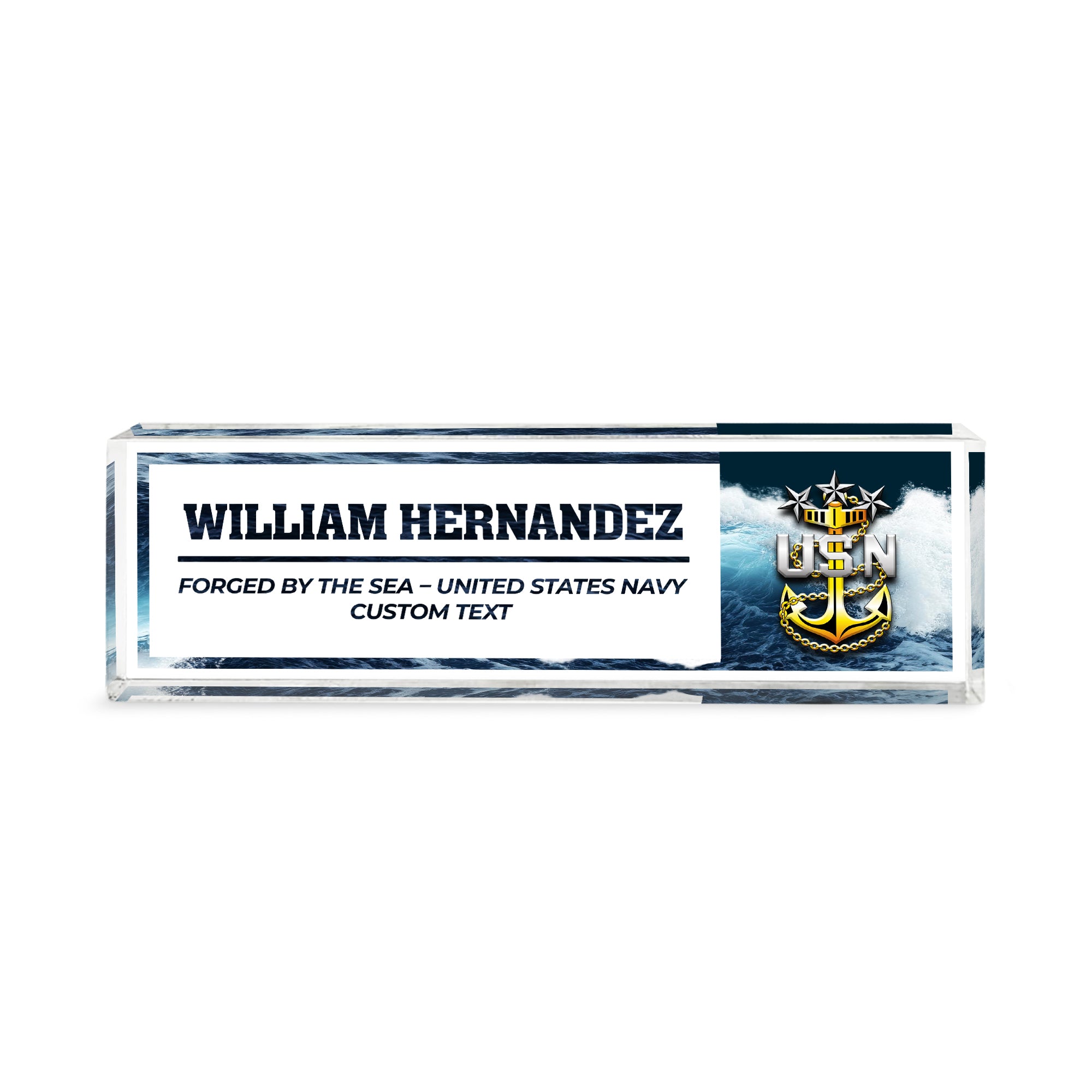 Custom US Navy Desk Plaque – Personalized Service Tribute