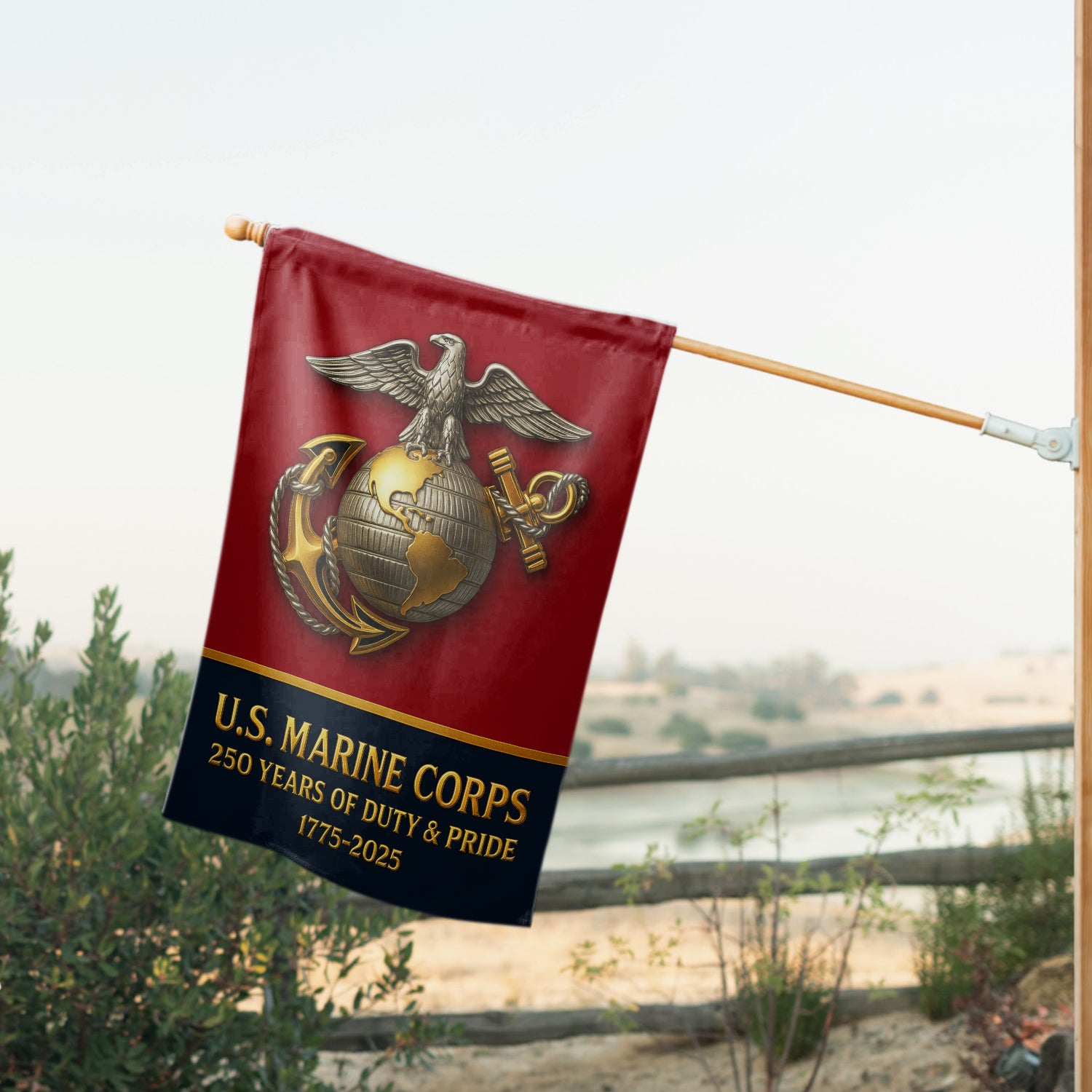 MARlNE 250 Years Of Duty & Pride House Flag 28" x 40" Twin-Side Printing