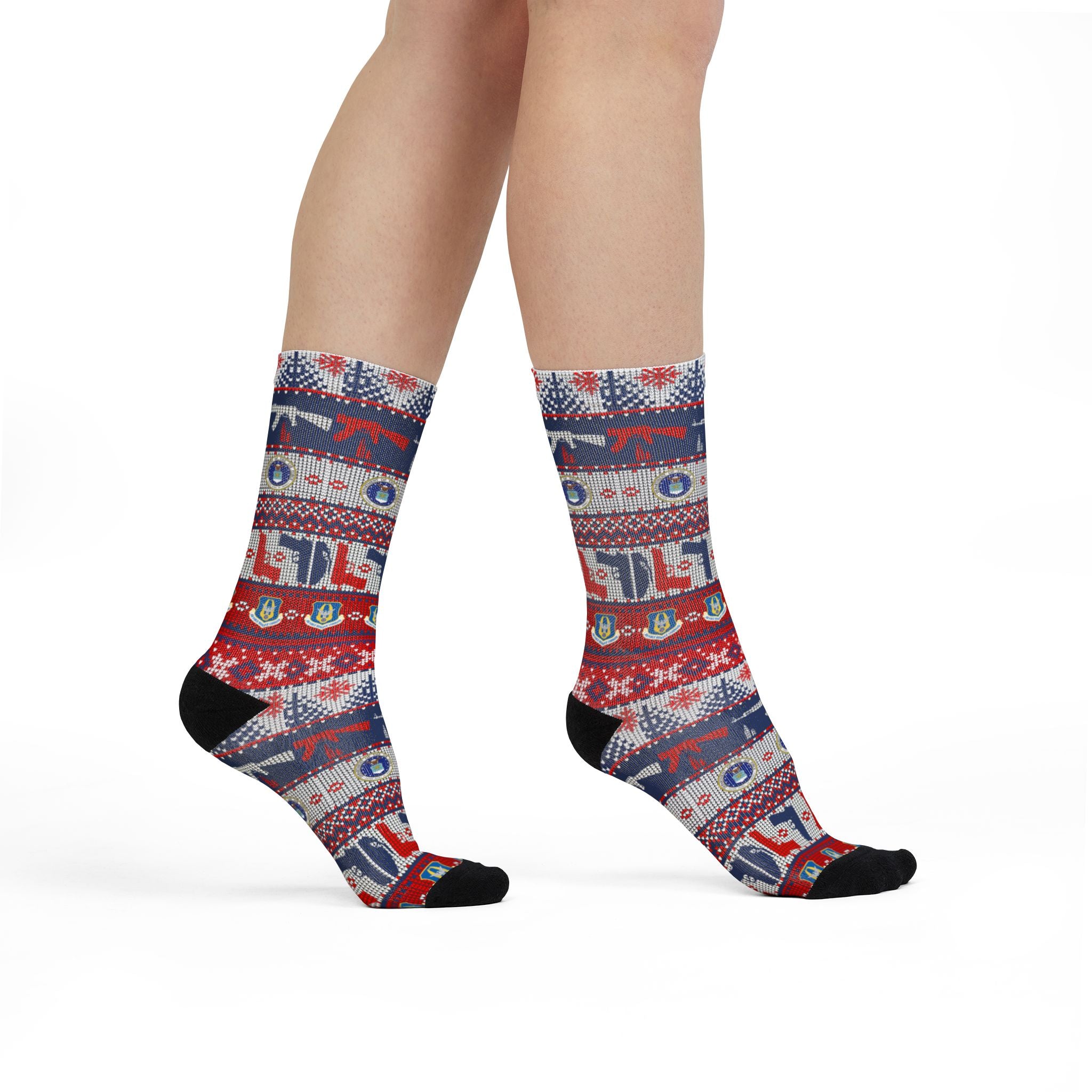 Custom US Military Ranks/Insignia All Over Prints Sublimation Crew Socks JSK01