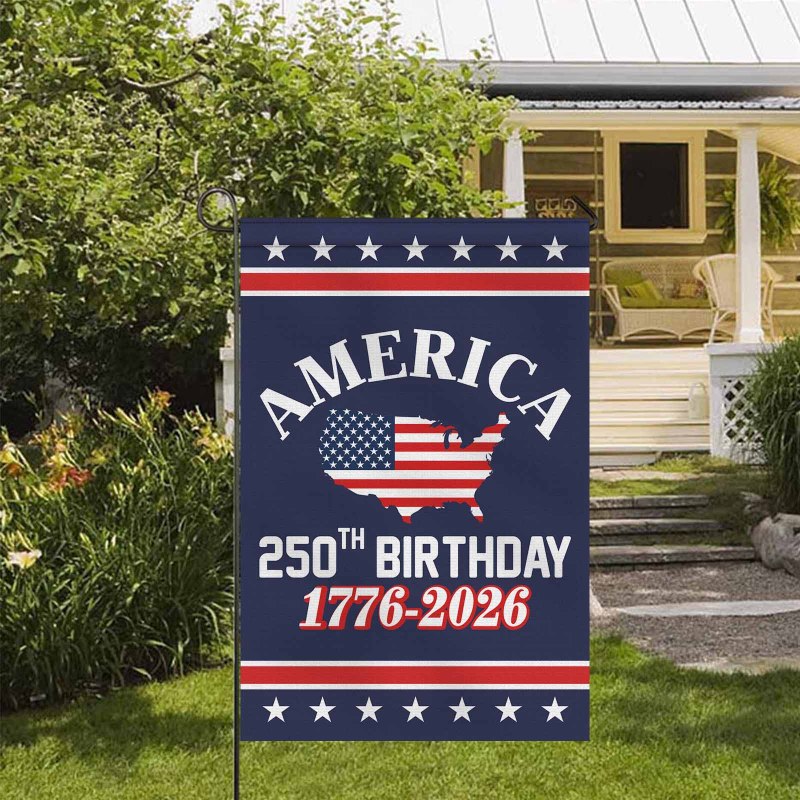 America 250th Birthday 1776 - 2026 Garden Flag 12''x18'' Twin-Side Printing