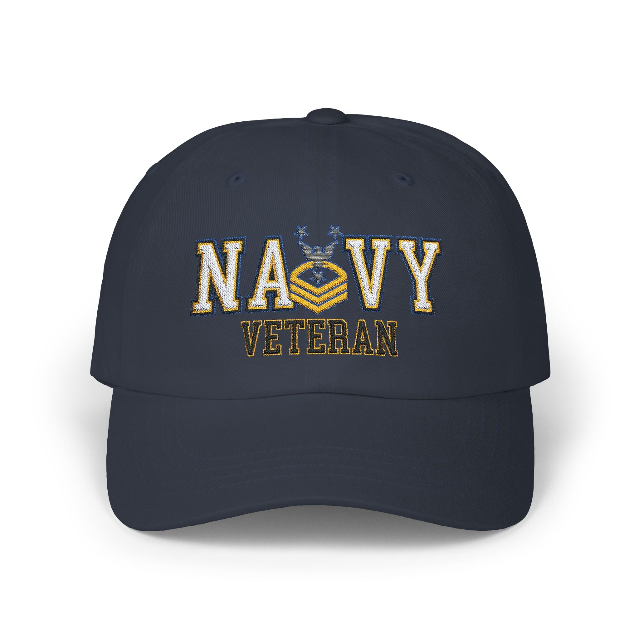 US Navy E-9 Command Master Chief Petty Officer E9 CMDCM Senior Enlisted Advisor Collar Device  Veteran Embroidered Classic Dad Hat