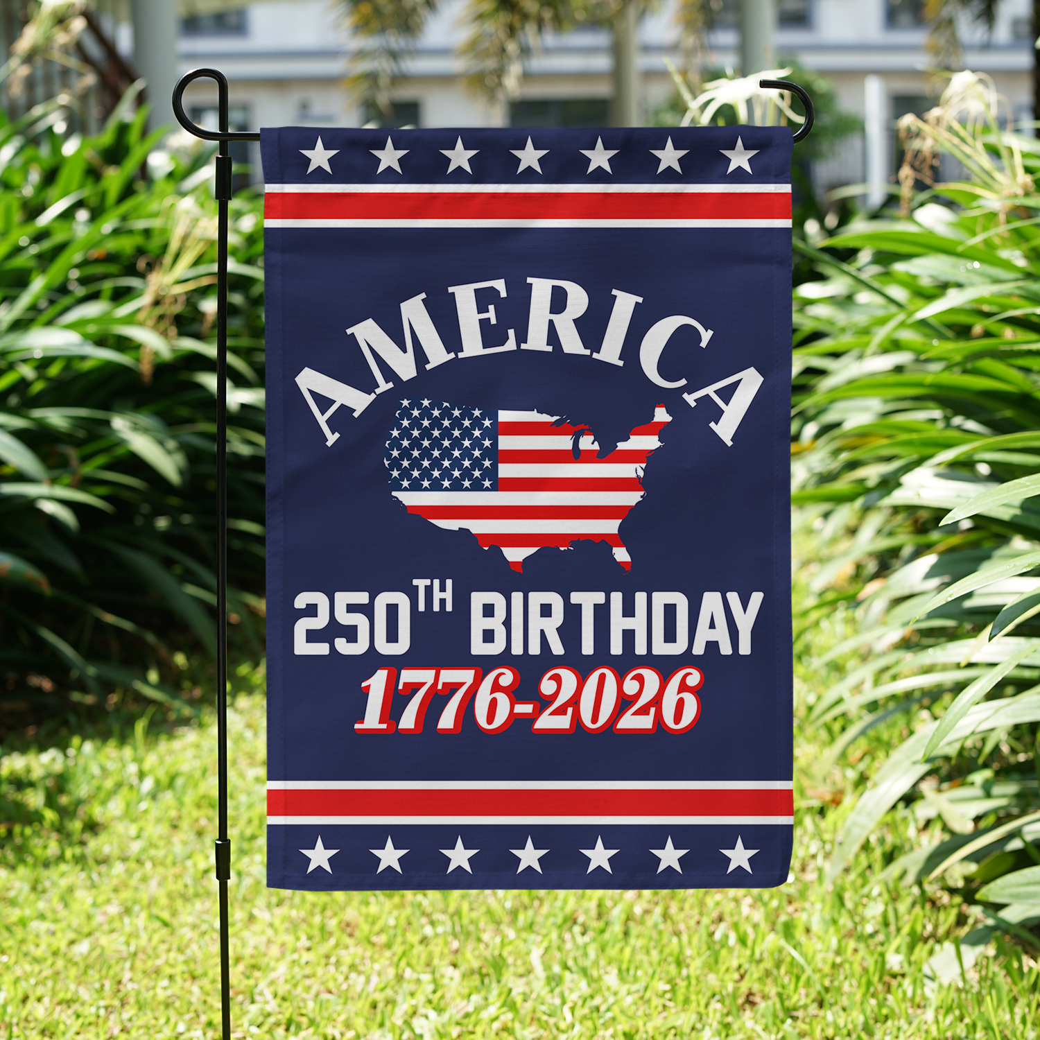 America 250th Birthday 1776 - 2026 Garden Flag 12''x18'' Twin-Side Printing