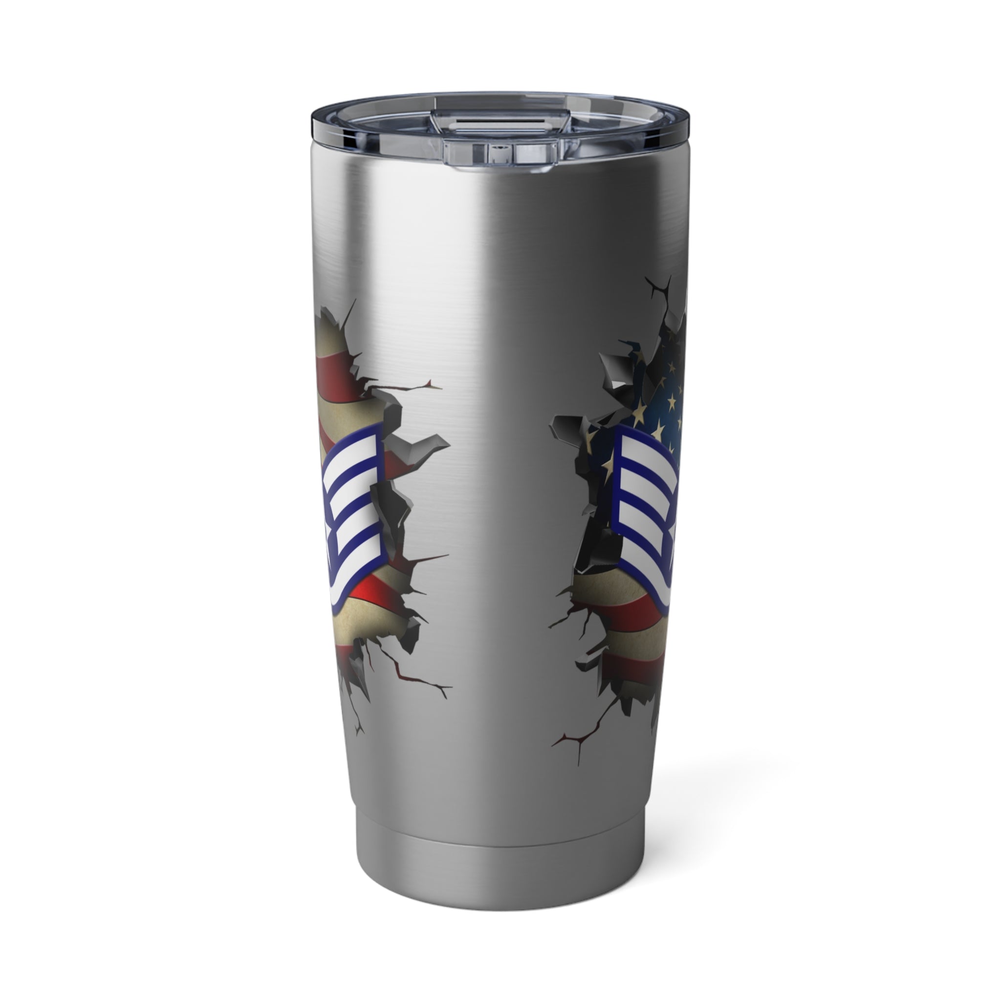 US Air Force E-5 Staff Sergeant SSgt E5 Noncommissioned Officer Ranks AF Rank 3D Break Effect Vagabond 20oz Tumbler