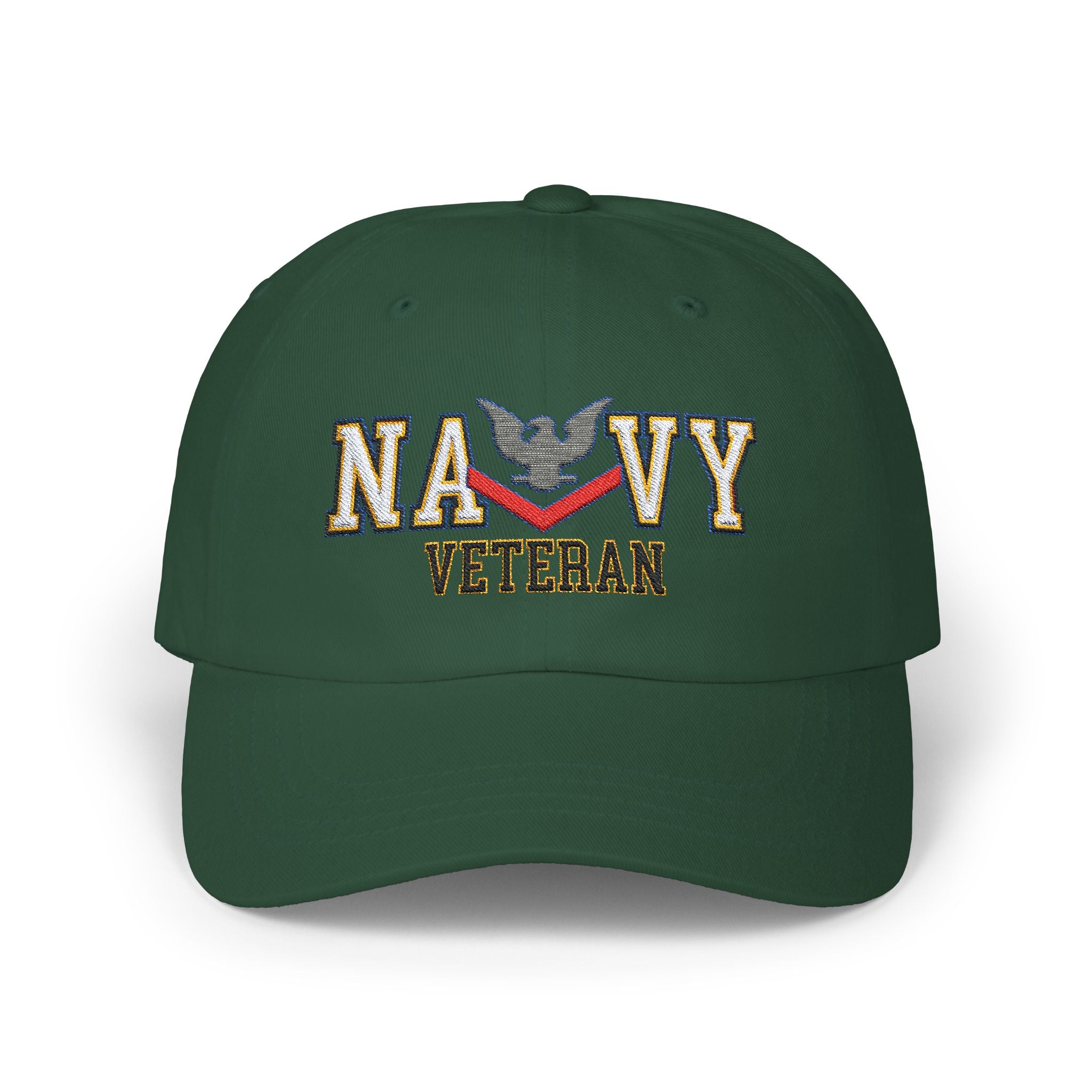 US Navy E-4 Petty Officer Third Class E4 PO3 Collar Device  Veteran Embroidered Classic Dad Hat