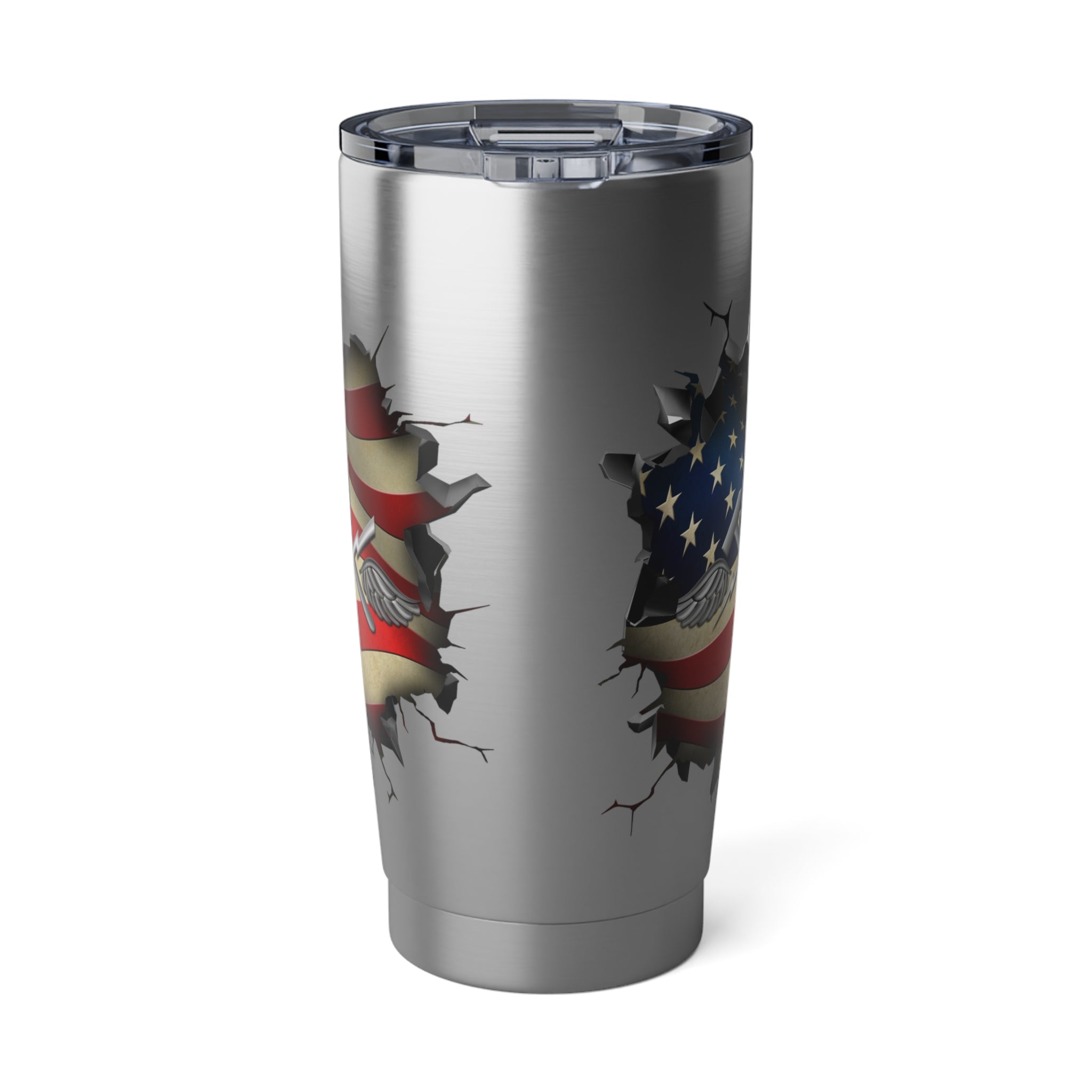 US Navy Aviation Support Equipment Tech Navy AS 3D Break Effect Vagabond 20oz Tumbler