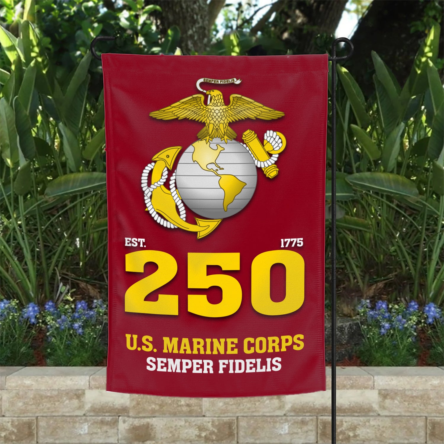 MARlNE Est 1775 Semper Fidelis Garden Flag Twin-Side Printing