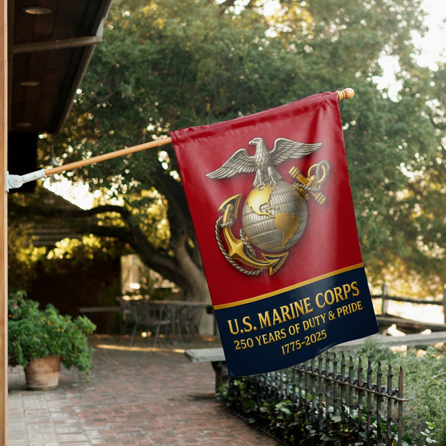MARlNE 250 Years Of Duty & Pride House Flag 28" x 40" Twin-Side Printing