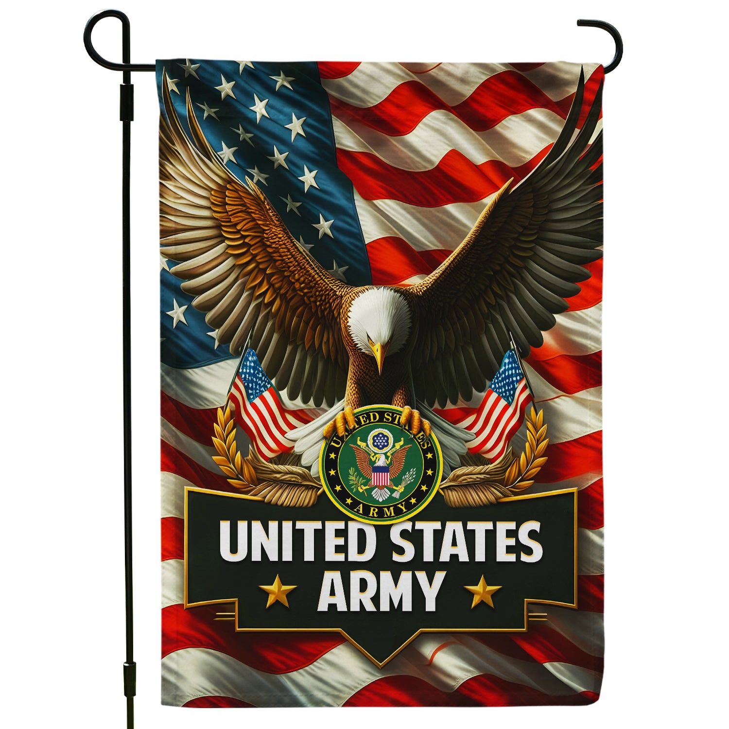 Personalized US Military Logo/Insignia And Text JFLAG28 Garden Flag, House Flag Twin-Side Printing