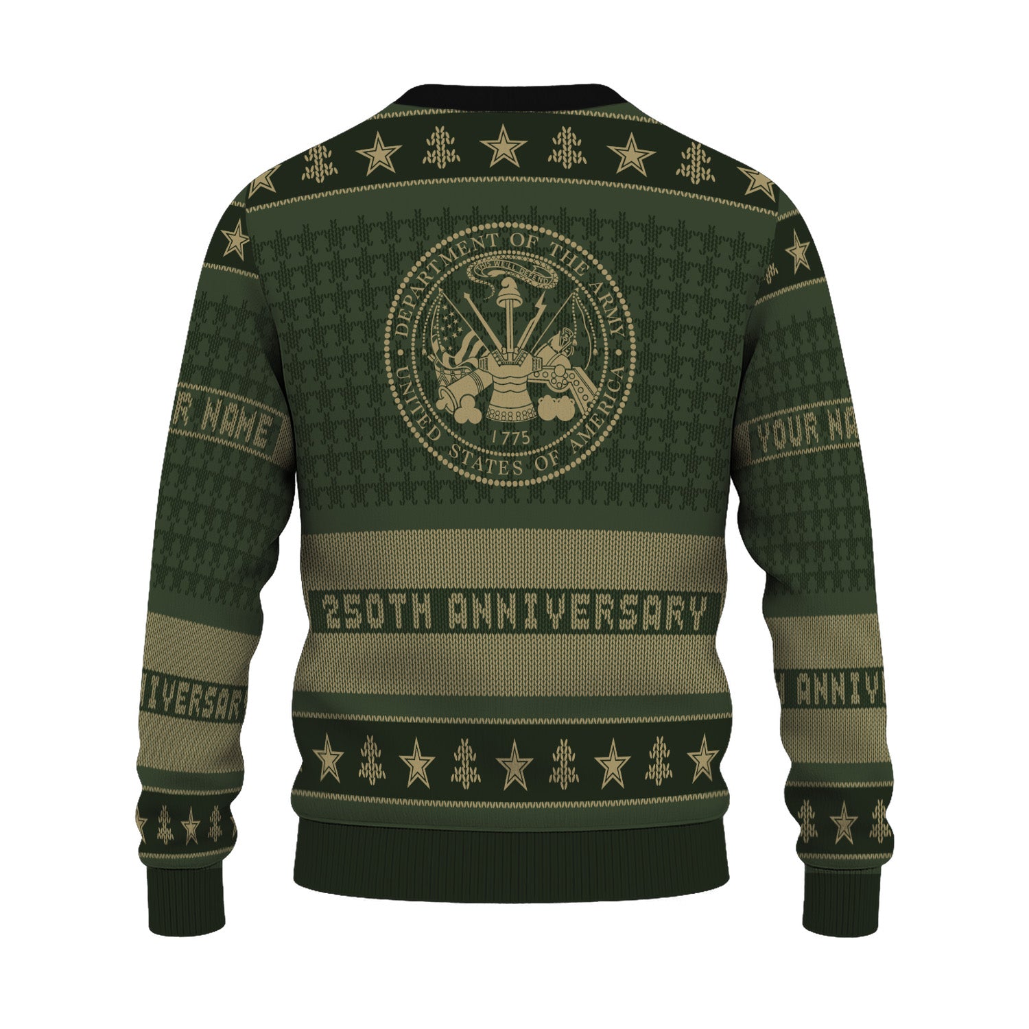 Personalized US Army Ugly Christmas Sweater TUST06