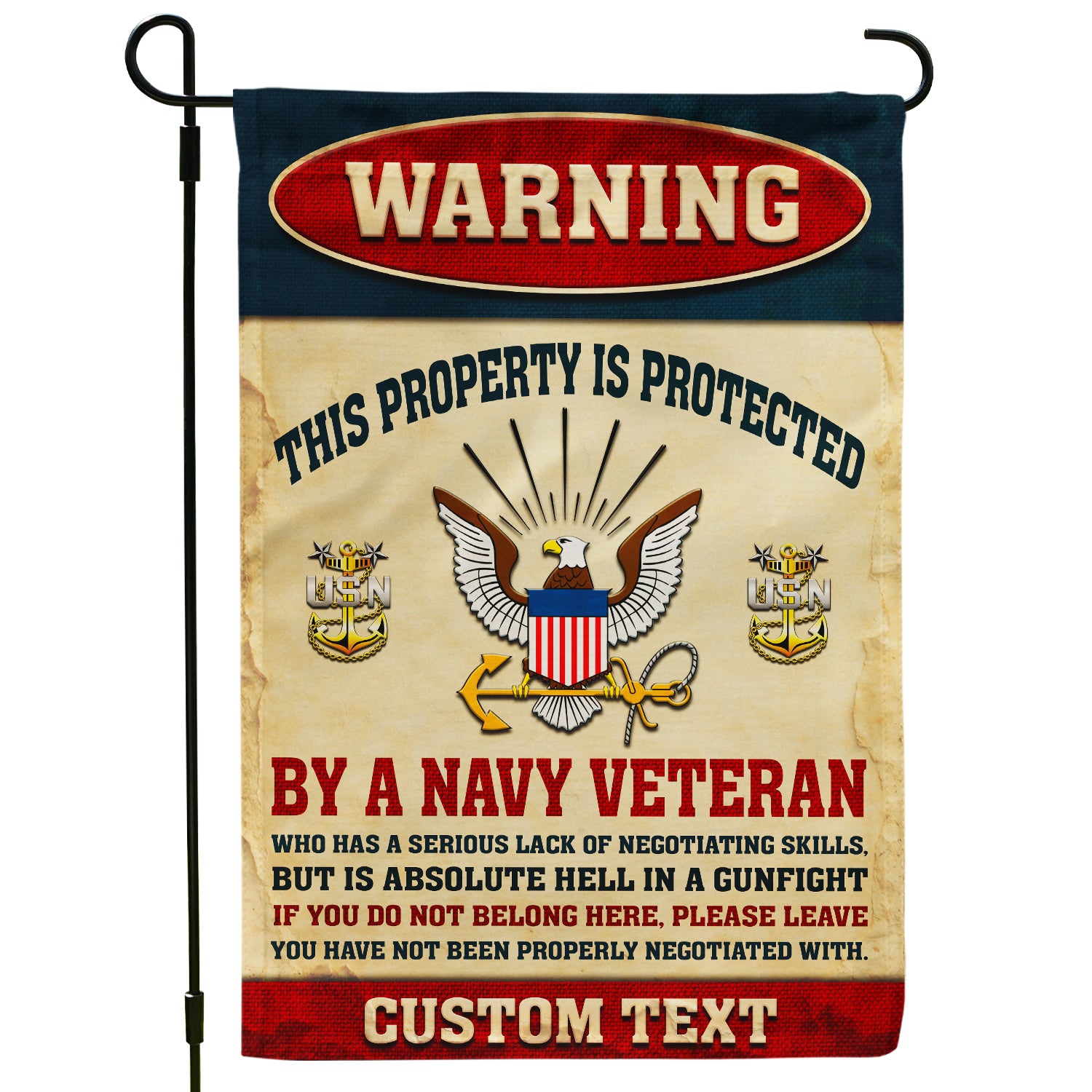 Personalized US Military Logo/Insignia And Text JFLAG18 Garden Flag, House Flag Twin-Side Printing